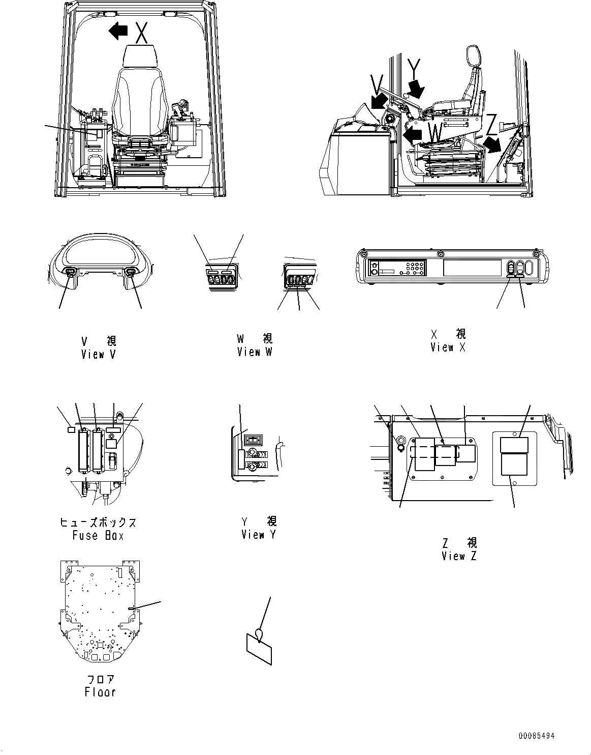 Схема запчастей Komatsu WA500-6 - ПОЛ ТАБЛИЧКИ (№79-) ПОЛ ТАБЛИЧКИ, ИСПАНИЯ-АНГЛ.