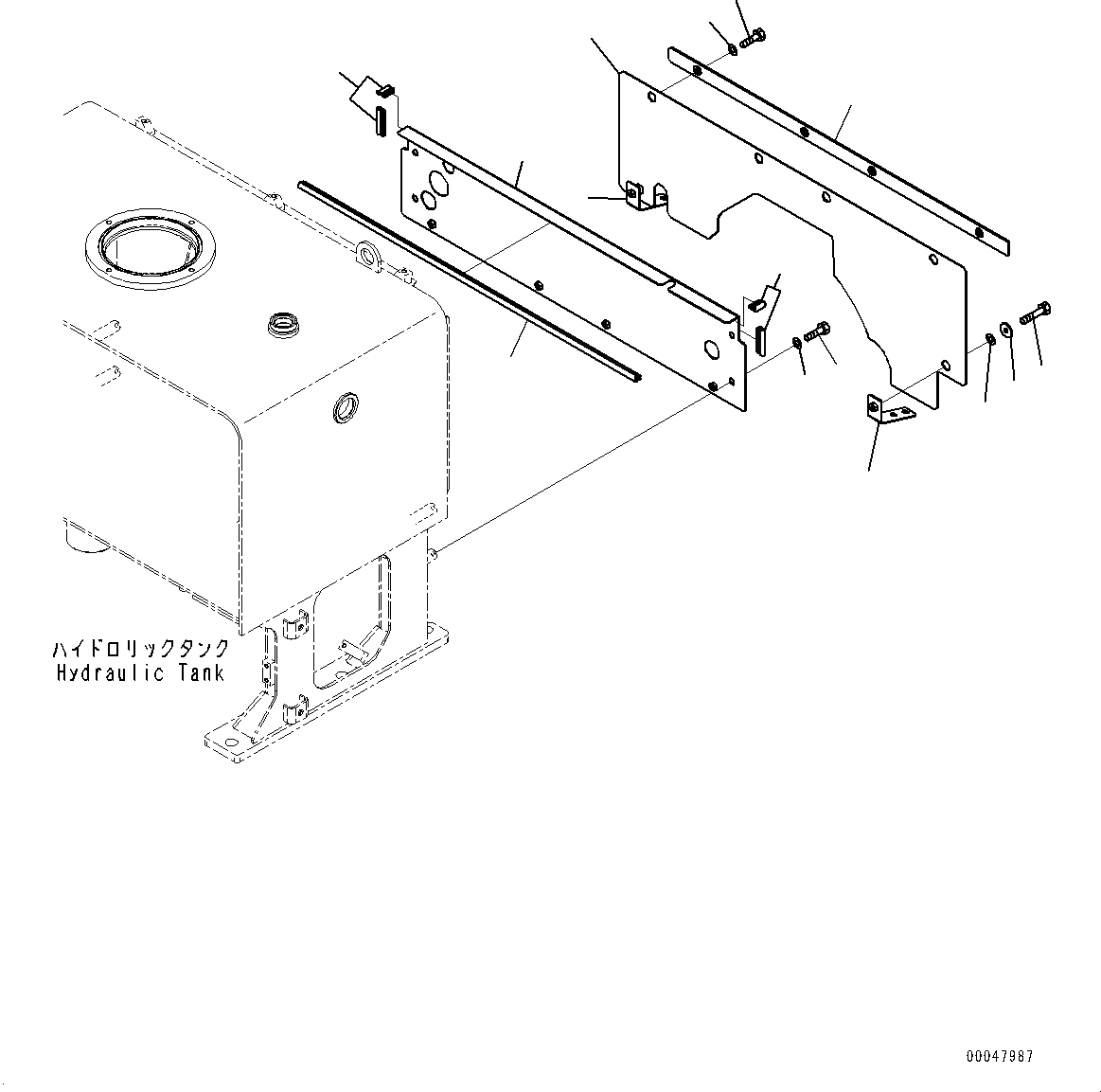 Схема запчастей Komatsu WA500-6 - ДВЕРЦЫ КАПОТА, ПЕРЕГОРОДКА (№79-) ДВЕРЦЫ КАПОТА, С MIRRORS ДЛЯ ISO VISIBILITY