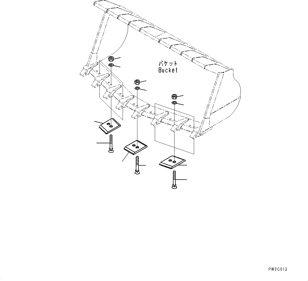 Схема запчастей Komatsu WA500-6 - РЕЖУЩ. КРОМКА НА БОЛТАХ (№79-) РЕЖУЩ. КРОМКА НА БОЛТАХ, СЕГМЕНТН. КРОМКА, V-ОБРАЗН ROCK КОВШ