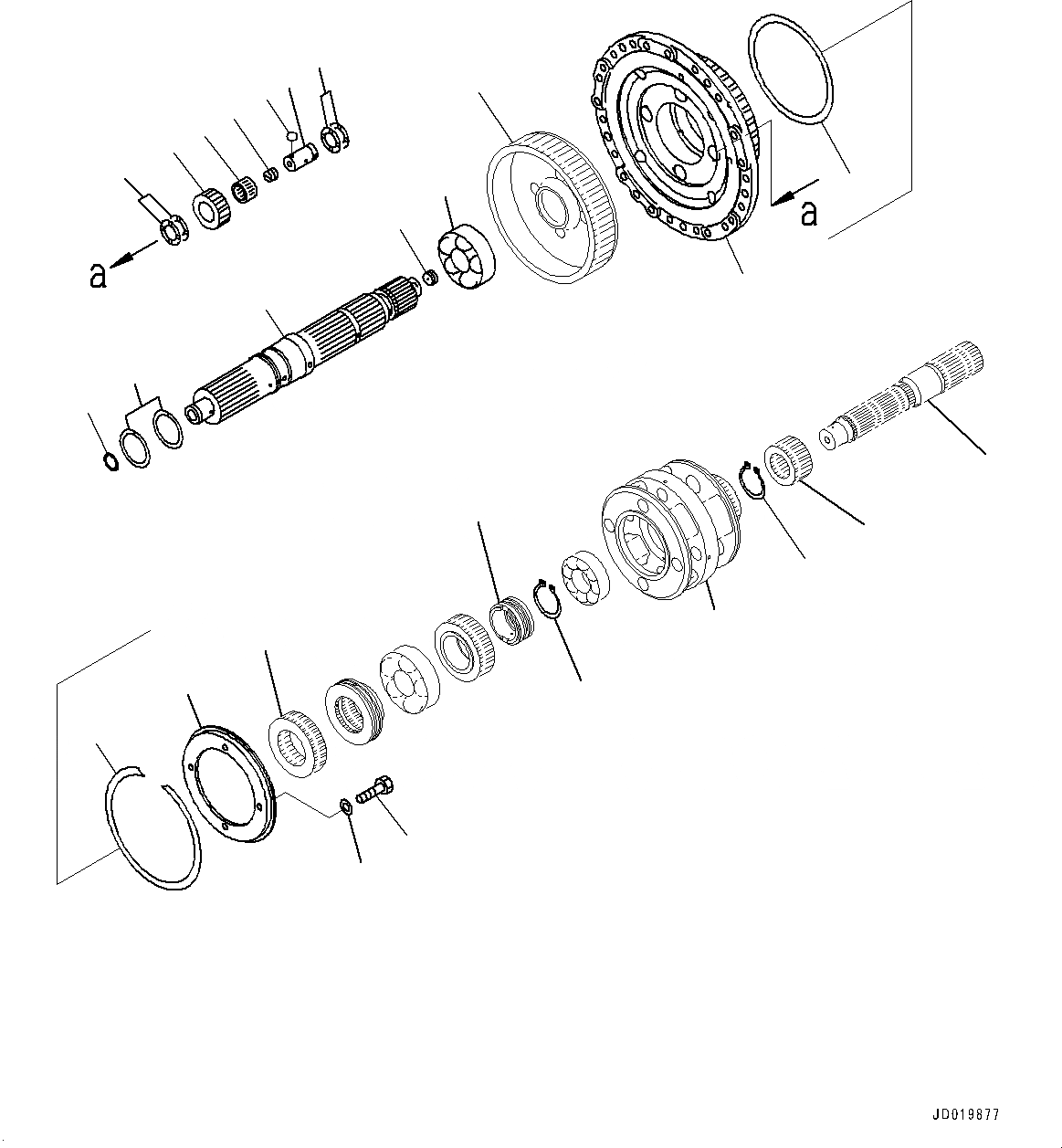 Схема запчастей Komatsu WA500-6 - ГИДРОТРАНСФОРМАТОР И ТРАНСМИССИЯ, 1 И 2 НЕСУЩИЙ ЭЛЕМЕНТ ГИДРОТРАНСФОРМАТОР И ТРАНСМИССИЯ, С ЭКСТРЕНН. УПРАВЛ., АВТОМАТИЧ. УПРАВЛ-Е ТИП