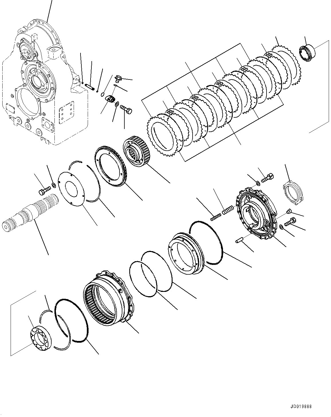 Схема запчастей Komatsu WA500-6 - ГИДРОТРАНСФОРМАТОР И ТРАНСМИССИЯ, СТОЯНОЧНЫЙ ТОРМОЗ (№79-) ГИДРОТРАНСФОРМАТОР И ТРАНСМИССИЯ, БЛОКИР.UP ТИП, БЕЗ ЭКСТРЕНН. РУЛЕВ. УПРАВЛЕНИЕ, АВТОМАТИЧ. УПРАВЛ-Е ТИП