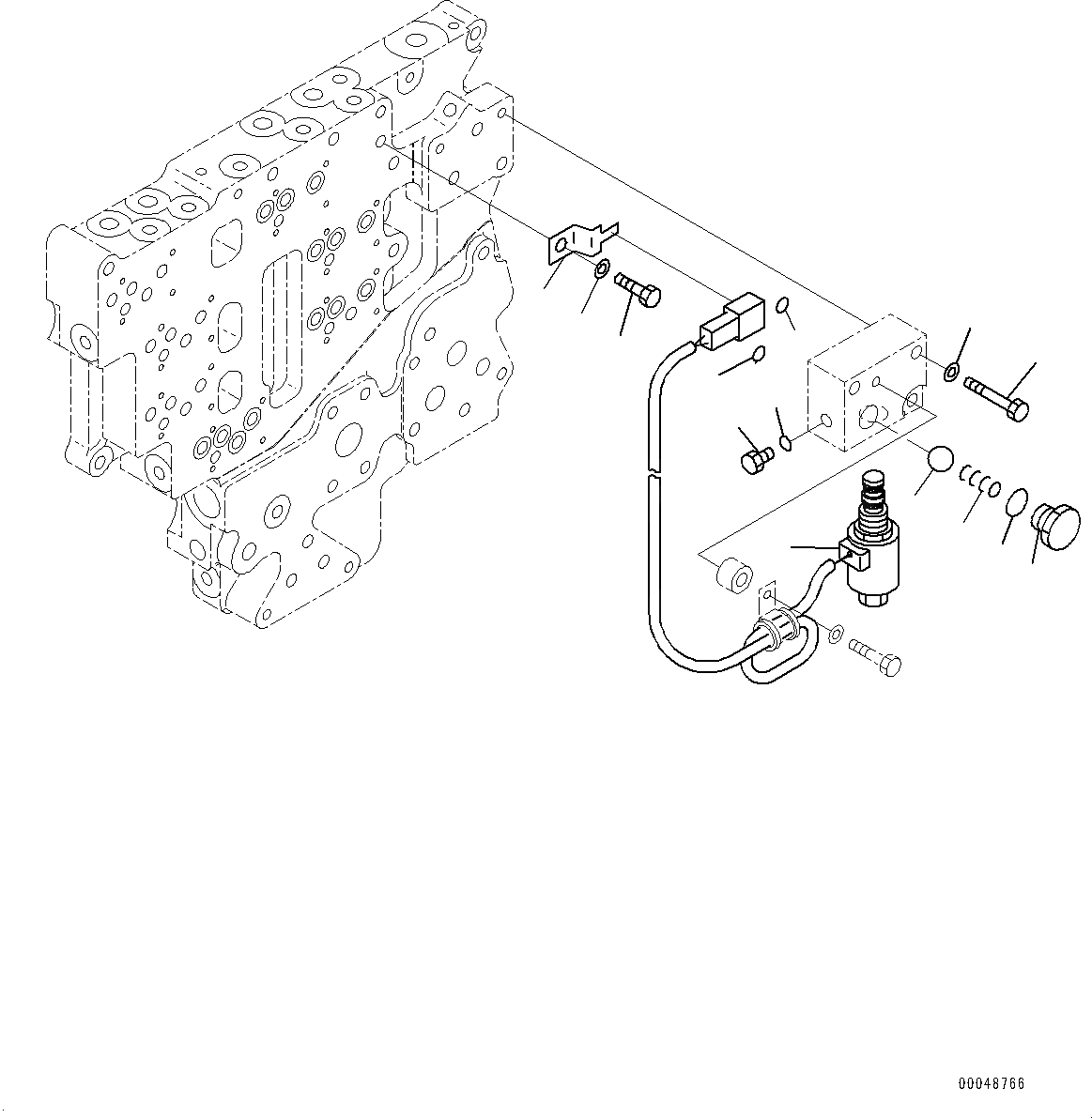 Схема запчастей Komatsu WA500-6 - ГИДРОТРАНСФОРМАТОР И ТРАНСМИССИЯ, СТОЯНОЧНЫЙ ТОРМОЗ КЛАПАН ГИДРОТРАНСФОРМАТОР И ТРАНСМИССИЯ, БЛОКИР.UP ТИП, С ЭКСТРЕНН. УПРАВЛ., АВТОМАТИЧ. УПРАВЛ-Е ТИП