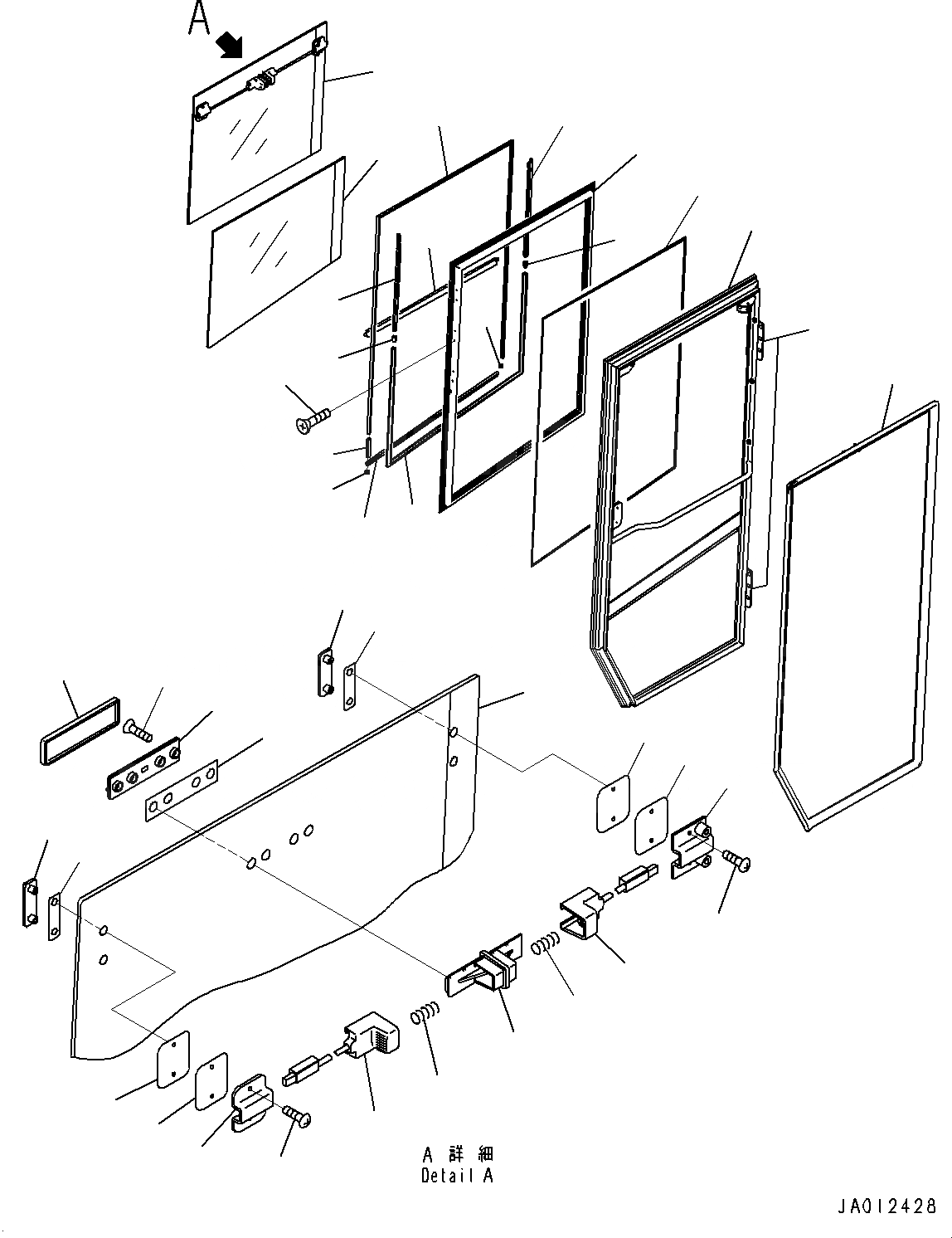 Схема запчастей Komatsu WA500-6 - КАБИНА ROPS, ДВЕРЬ, ПРАВ. (/) (№79-8) КАБИНА ROPS, MONOCOQUE ТИП, BOTH РАМА ОКНА, С ECSS, КОНДИЦ. ВОЗДУХА, KOMTRAX, ПОГРУЗ. METER, ДЖОЙСТИК СИСТЕМАУПРАВЛЕНИЯ ПОВОРОТОМ