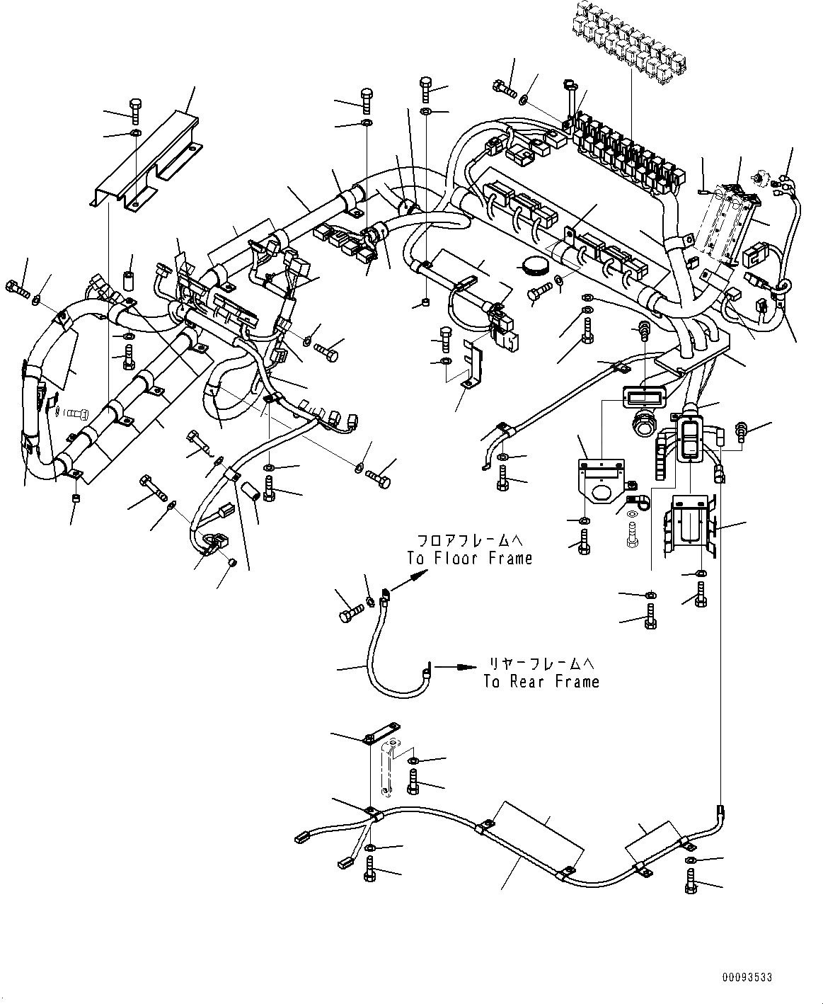 Схема запчастей Komatsu WA500-6 - КАБИНА ROPS, ПРОВОДКА (/) (№79-) КАБИНА ROPS, MONOCOQUE ТИП, BOTH РАМА ОКНА, С ECSS, АВТОМАТИЧ. КОНДИЦ. ВОЗДУХА, KOMTRAX, ДЖОЙСТИК СИСТЕМАУПРАВЛЕНИЯ ПОВОРОТОМ
