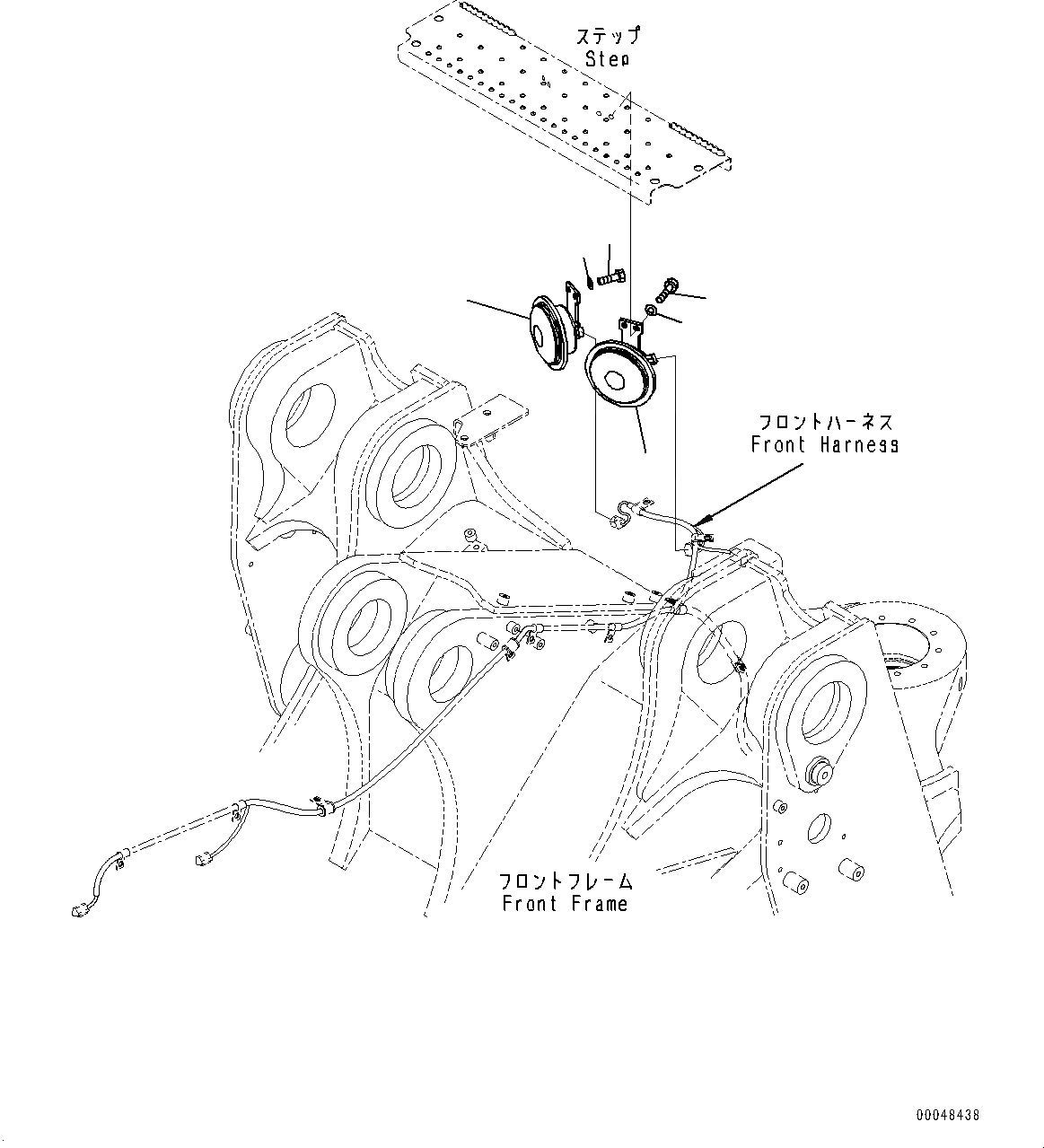 Схема запчастей Komatsu WA500-6R - ЗВУК. СИГНАЛ. (№-) ЗВУК. СИГНАЛ.