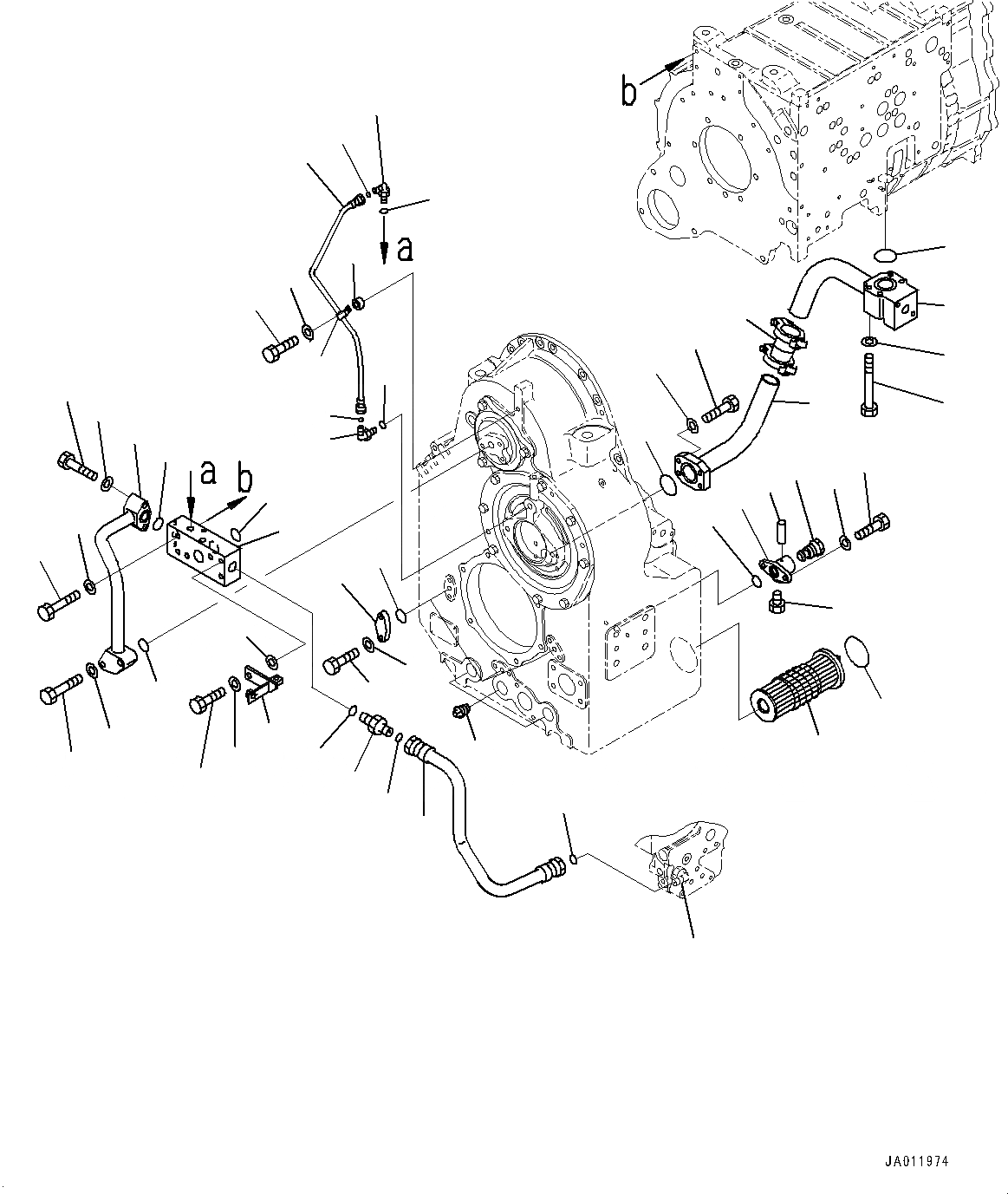 Схема запчастей Komatsu WA500-6R - ГИДРОТРАНСФОРМАТОР И ТРАНСМИССИЯ, КОРПУС ПЕРЕДАЧИ (/) ГИДРОТРАНСФОРМАТОР И ТРАНСМИССИЯ, С ЭКСТРЕНН. УПРАВЛ., АВТОМАТИЧ. УПРАВЛ-Е ТИП