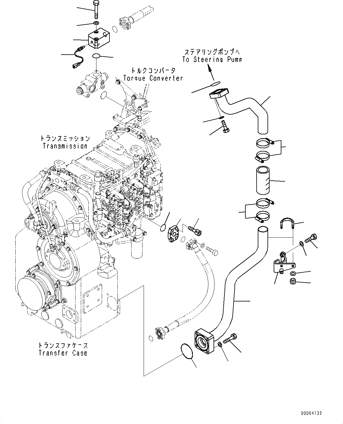Схема запчастей Komatsu WA500-6R - ГИДРОТРАНСФОРМАТОР И ТРАНСМИССИЯ МАСЛОПРОВОДЯЩАЯ ЛИНИЯ, КОРПУС ПЕРЕДАЧИ - ГИДРОТРАНСФОРМАТОР НАСОС (№-) ГИДРОТРАНСФОРМАТОР И ТРАНСМИССИЯ МАСЛОПРОВОДЯЩАЯ ЛИНИЯ, С ТОРМОЗ. МАСЛ. СИСТЕМА ОХЛАЖДЕНИЯ