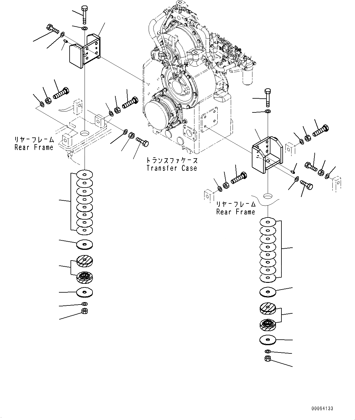 Схема запчастей Komatsu WA500-6R - КРЕПЛЕНИЕ ТРАНСМИССИИ И ГИДРОТРАНСФОРМАТОРА(№-) ГИДРОТРАНСФОРМАТОР И ТРАНСМИССИЯ КРЕПЛЕНИЕ, С ТОРМОЗ. МАСЛ. СИСТЕМА ОХЛАЖДЕНИЯ