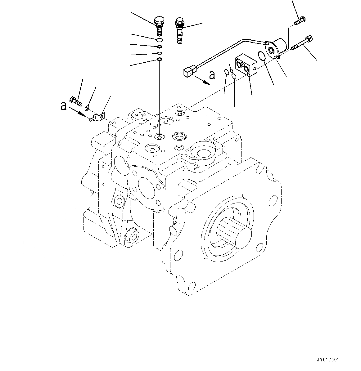 Схема запчастей Komatsu WA500-6R - ГИДР. НАСОС., ПОГРУЗ. НАСОС (8/8) (№-) ГИДР. НАСОС., БЕЗ ТОРМОЗ. МАСЛ. СИСТЕМА ОХЛАЖДЕНИЯ