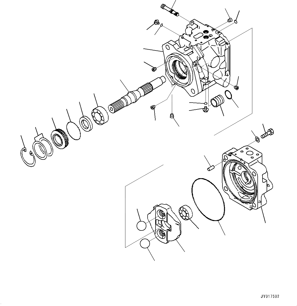 Схема запчастей Komatsu WA500-6R - ГИДР. НАСОС., НАСОС РУЛЕВ. УПРАВЛ-Я (/) (№-) ГИДР. НАСОС., С ТОРМОЗ. МАСЛ. СИСТЕМА ОХЛАЖДЕНИЯ