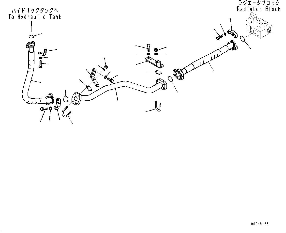 Схема запчастей Komatsu WA500-6R - ГИДРОЛИНИЯ, РАДИАТОР БЛОК - ГИДР. БАК. ТРУБЫ (№-) ГИДРОЛИНИЯ, С 3-Х СЕКЦ. КОНТР. КЛАПАНОМ, ТОРМОЗ. МАСЛ. СИСТЕМА ОХЛАЖДЕНИЯ, ПОГРУЗ. METER, ПРОХОДНОЙ ФИЛЬТР