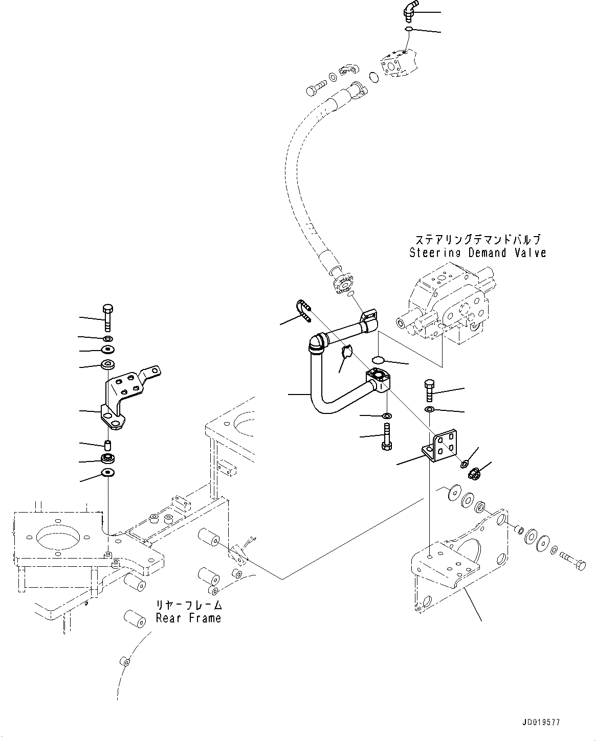 Схема запчастей Komatsu WA500-6R - РУЛЕВ. УПРАВЛЕНИЕ ГИДРОЛИНИЯ, ГИДРОЛИНИЯ КЛАПАНА РУЛЕВ. УПРАВЛЕНИЯ (№-) РУЛЕВ. УПРАВЛЕНИЕ ГИДРОЛИНИЯ, БЕЗ ЭКСТРЕНН. РУЛЕВ. УПРАВЛЕНИЕ, АВТОМАТИЧ. УПРАВЛ-Е ТИП