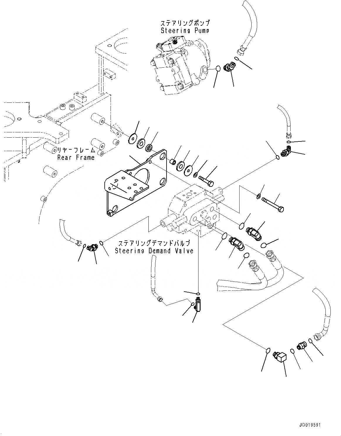 Схема запчастей Komatsu WA500-6R - РУЛЕВ. УПРАВЛЕНИЕ ГИДРОЛИНИЯ, КЛАПАН РУЛЕВОГО УПРАВЛЕНИЯ КОМПОНЕНТЫ (№-) РУЛЕВ. УПРАВЛЕНИЕ ГИДРОЛИНИЯ, БЕЗ ЭКСТРЕНН. РУЛЕВ. УПРАВЛЕНИЕ, АВТОМАТИЧ. УПРАВЛ-Е ТИП