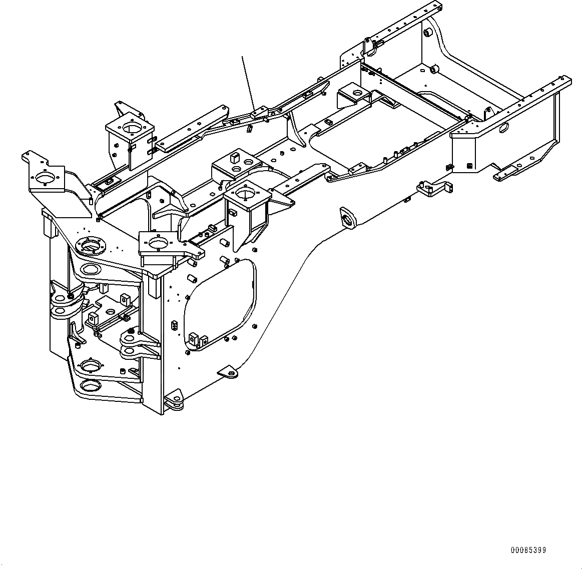 Схема запчастей Komatsu WA500-6R - ЗАДН. РАМА (№-) ЗАДН. РАМА, С ТОРМОЗ. МАСЛ. СИСТЕМА ОХЛАЖДЕНИЯ