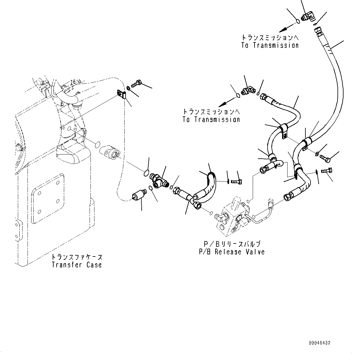 Схема запчастей Komatsu WA500-6R - ТОРМОЗНАЯ ГИДРОЛИНИЯ, ГИДРОЛИНИЯ СТОЯНОЧНОГО ТОРМОЗА (/) (№-) ТОРМОЗНАЯ ГИДРОЛИНИЯ, БЕЗ ТОРМОЗ. МАСЛ. СИСТЕМА ОХЛАЖДЕНИЯ