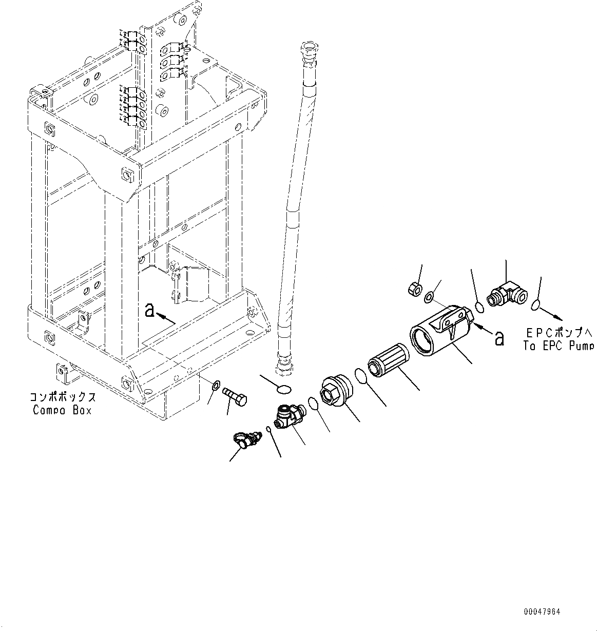 Схема запчастей Komatsu WA500-6R - ТОРМОЗ. COMPO КОРПУС, ПОДАЧА ТРУБЫ (/) (№-) ТОРМОЗ. COMPO КОРПУС