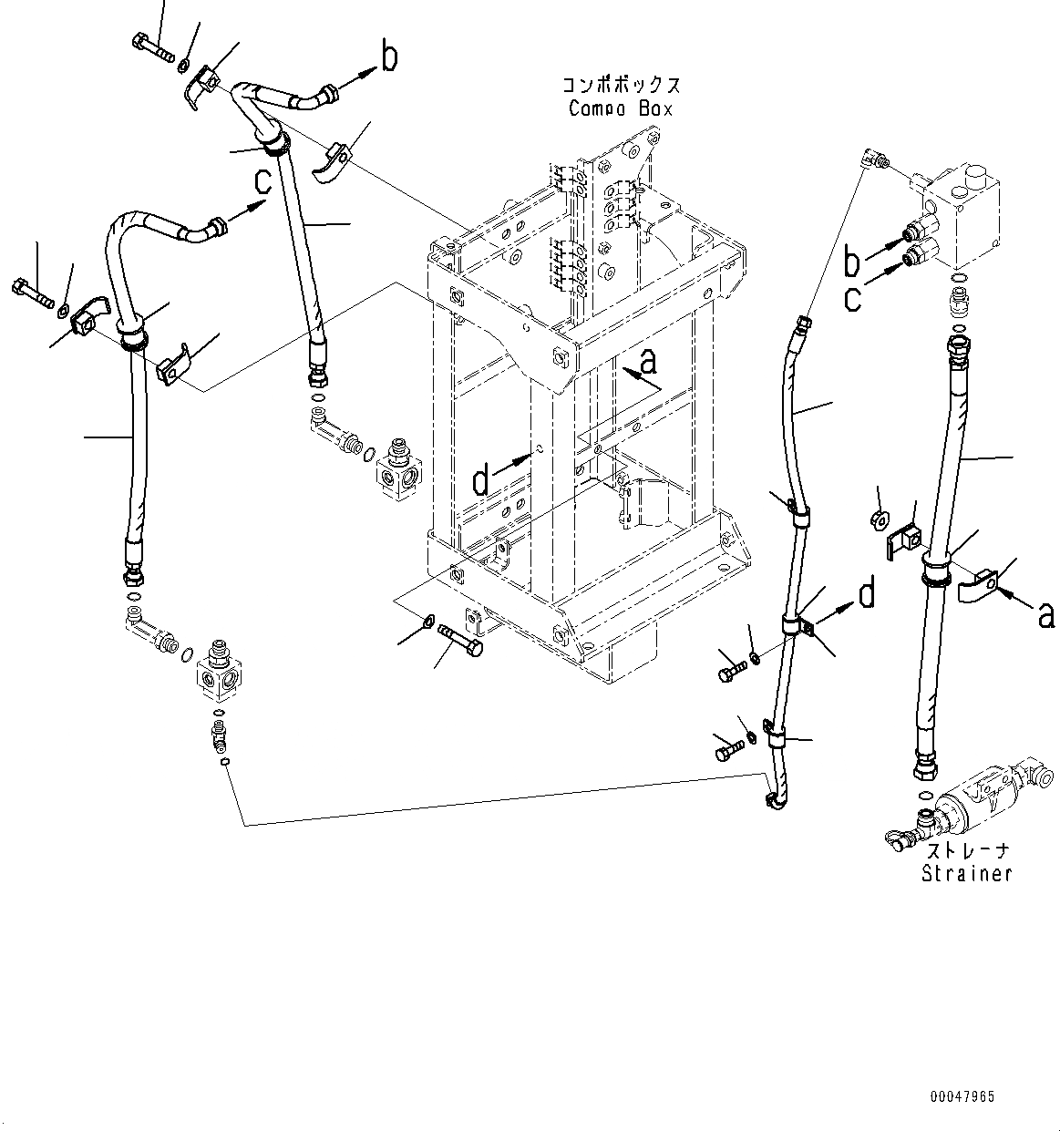 Схема запчастей Komatsu WA500-6R - ТОРМОЗ. COMPO КОРПУС, ПОДАЧА ТРУБЫ (/) (№-) ТОРМОЗ. COMPO КОРПУС