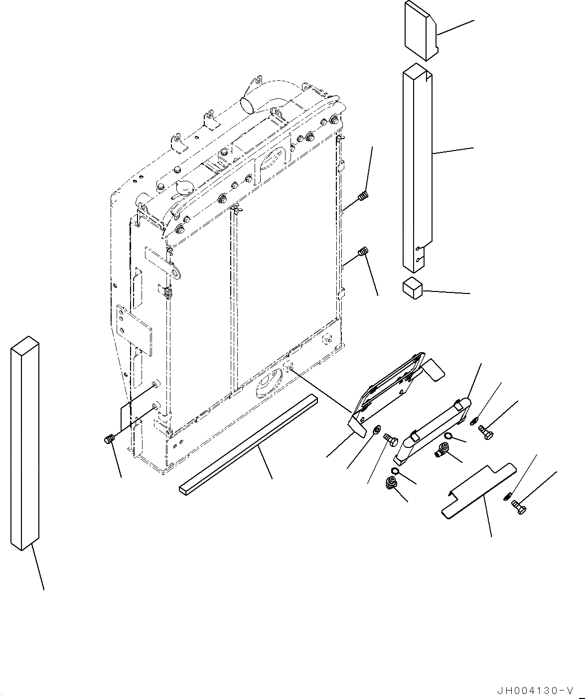 Схема запчастей Komatsu PC200-8 - СИСТЕМА ОХЛАЖДЕНИЯ, ТОПЛИВН. ОХЛАДИТЕЛЬ (№-) СИСТЕМА ОХЛАЖДЕНИЯ, С AMP. УПЛОТНЕНИЕED ГЕНЕРАТОР