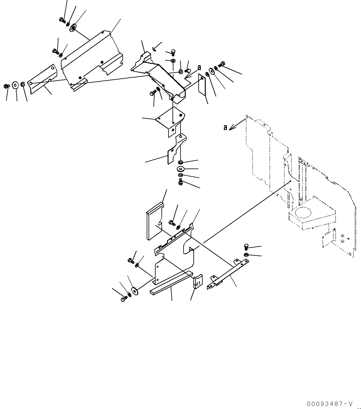 Схема запчастей Komatsu PC200-8 - КАБИНА ПЕРЕГОРОДКА., КЛАПАН И ГЛУШИТЕЛЬ  (№8-) КАБИНА ПЕРЕГОРОДКА.