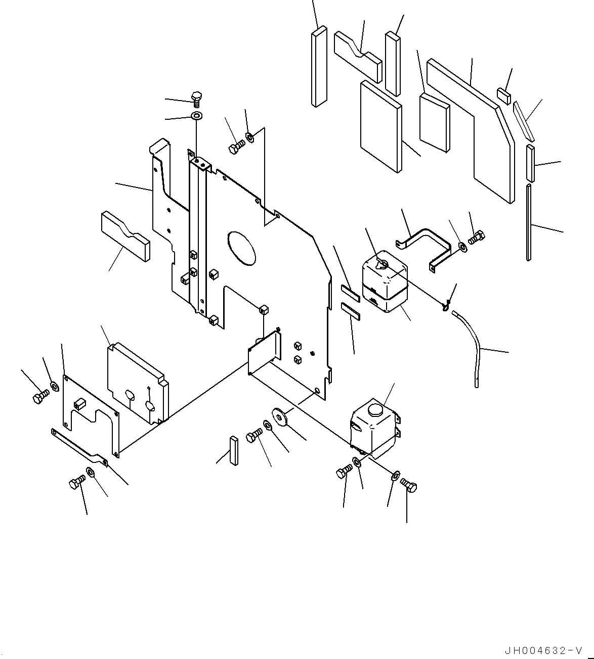 Схема запчастей Komatsu PC200-8 - КАБИНА ПЕРЕГОРОДКА., ЛЕВ. (№-) КАБИНА ПЕРЕГОРОДКА., ДЛЯ WEBASTO ОБОГРЕВАТЕЛЬ.