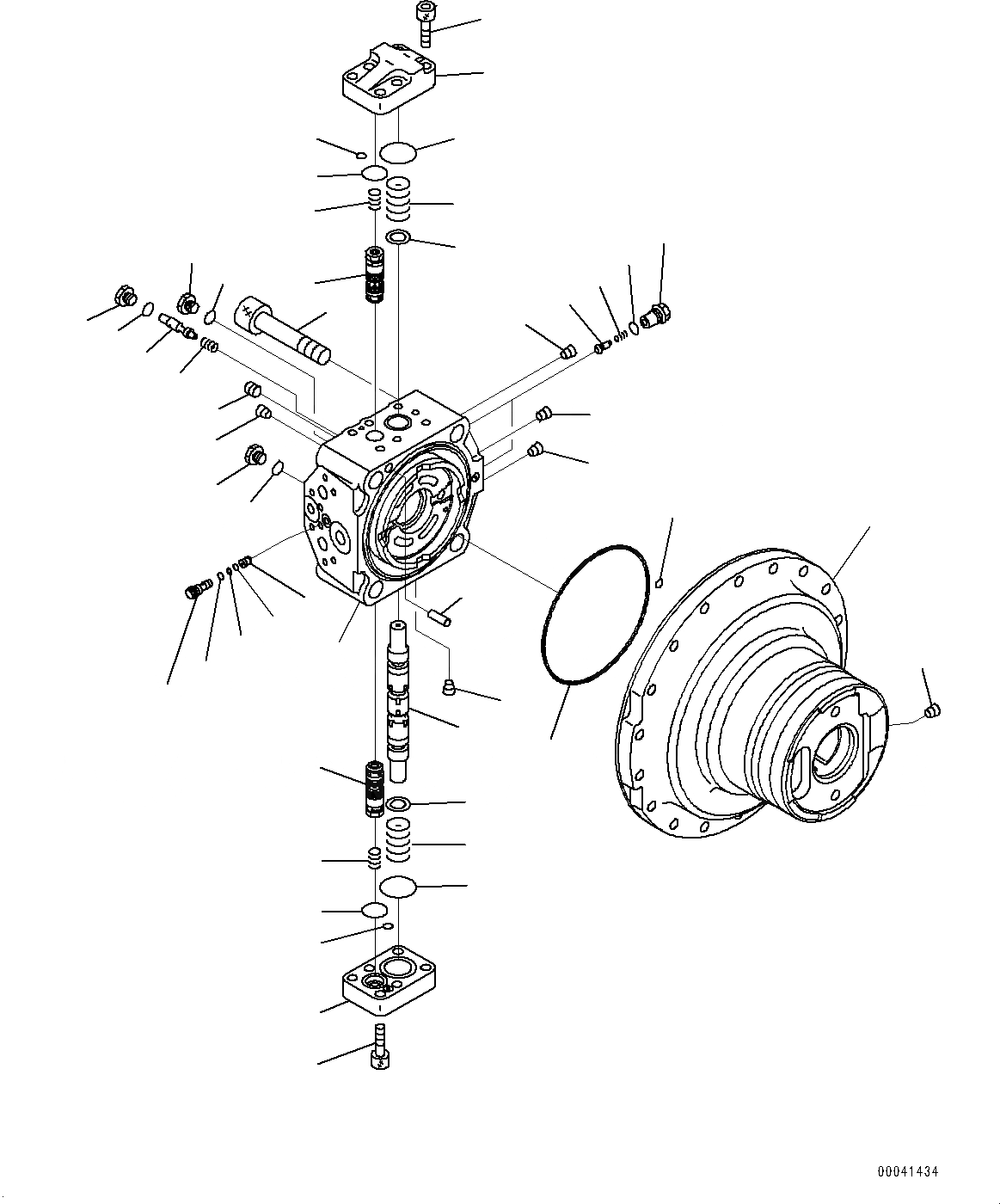 Схема запчастей Komatsu PC200-8 - МОТОР ХОДА И КОНЕЧНАЯ ПЕРЕДАЧА, МОТОР ХОДА (/) (№99-) МОТОР ХОДА И КОНЕЧНАЯ ПЕРЕДАЧА