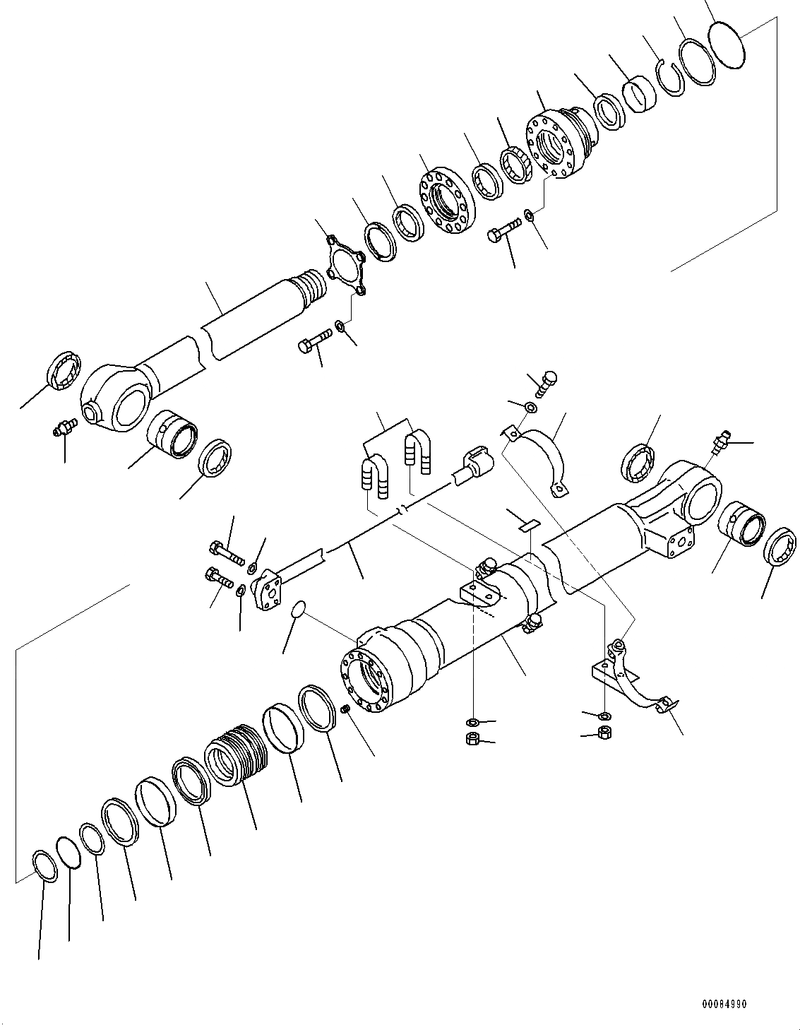 Схема запчастей Komatsu PC200-8 - РУКОЯТЬ, ЦИЛИНДР КОВША (№-) РУКОЯТЬ, .9M, ЧАС. СИСТ. СМАЗКИ ТИП, С WEBASTO ОБОГРЕВАТЕЛЬ.
