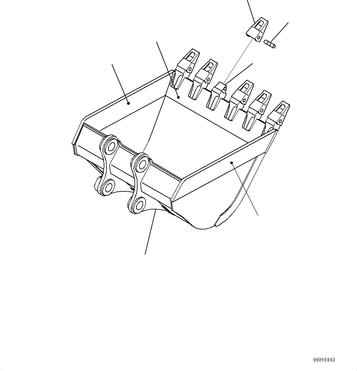 Схема запчастей Komatsu PC200LC-8 - КОВШ (№-) КОВШ, .7M, MM ШИР., ГОРИЗОНТАЛЬН. ПАЛЕЦ, ПОДЪЕМ КРЮК