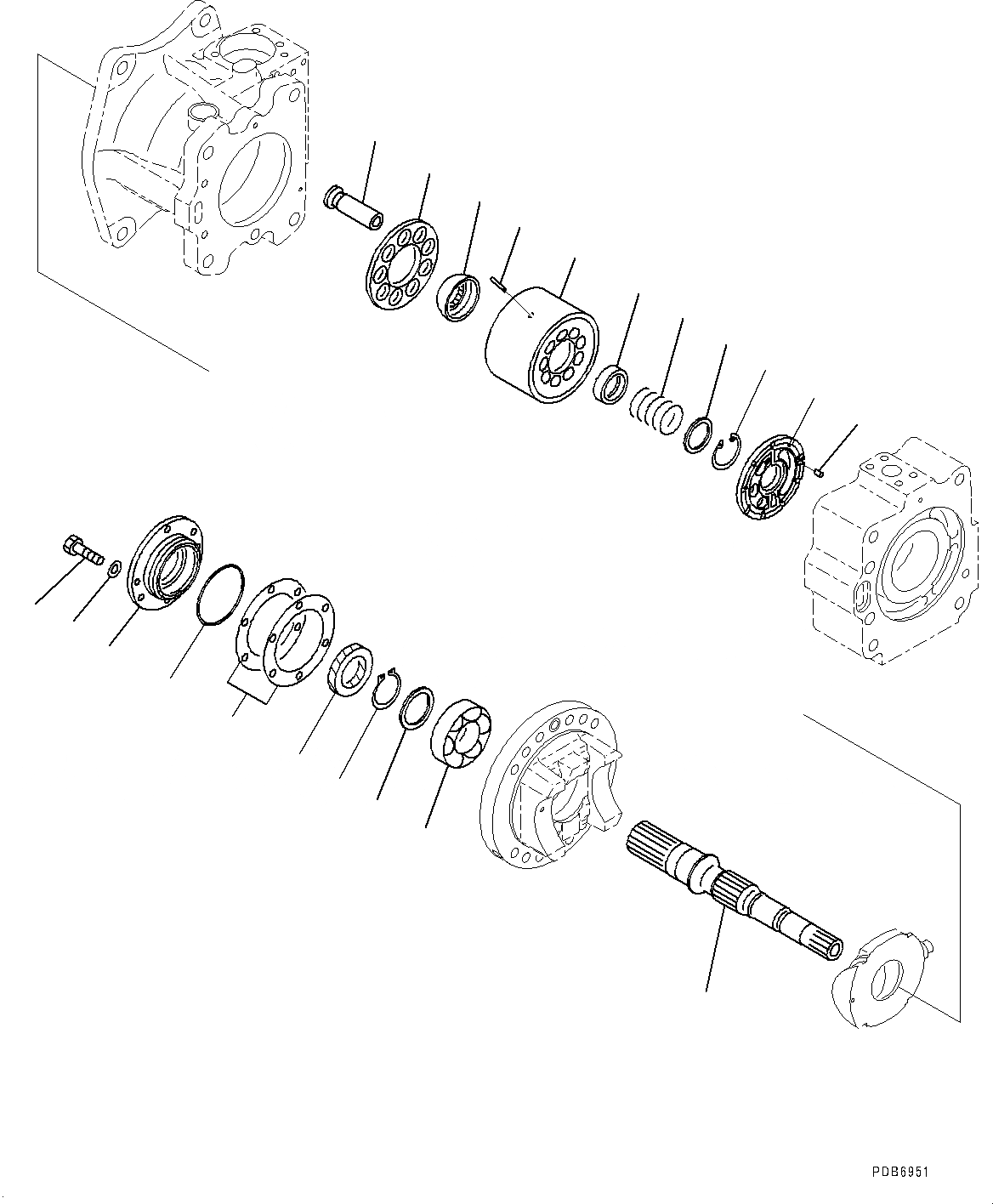 Схема запчастей Komatsu PC1250LC-8 - NO. НАСОС, ВНУТР. ЧАСТИ (/) (№8-) NO. НАСОС