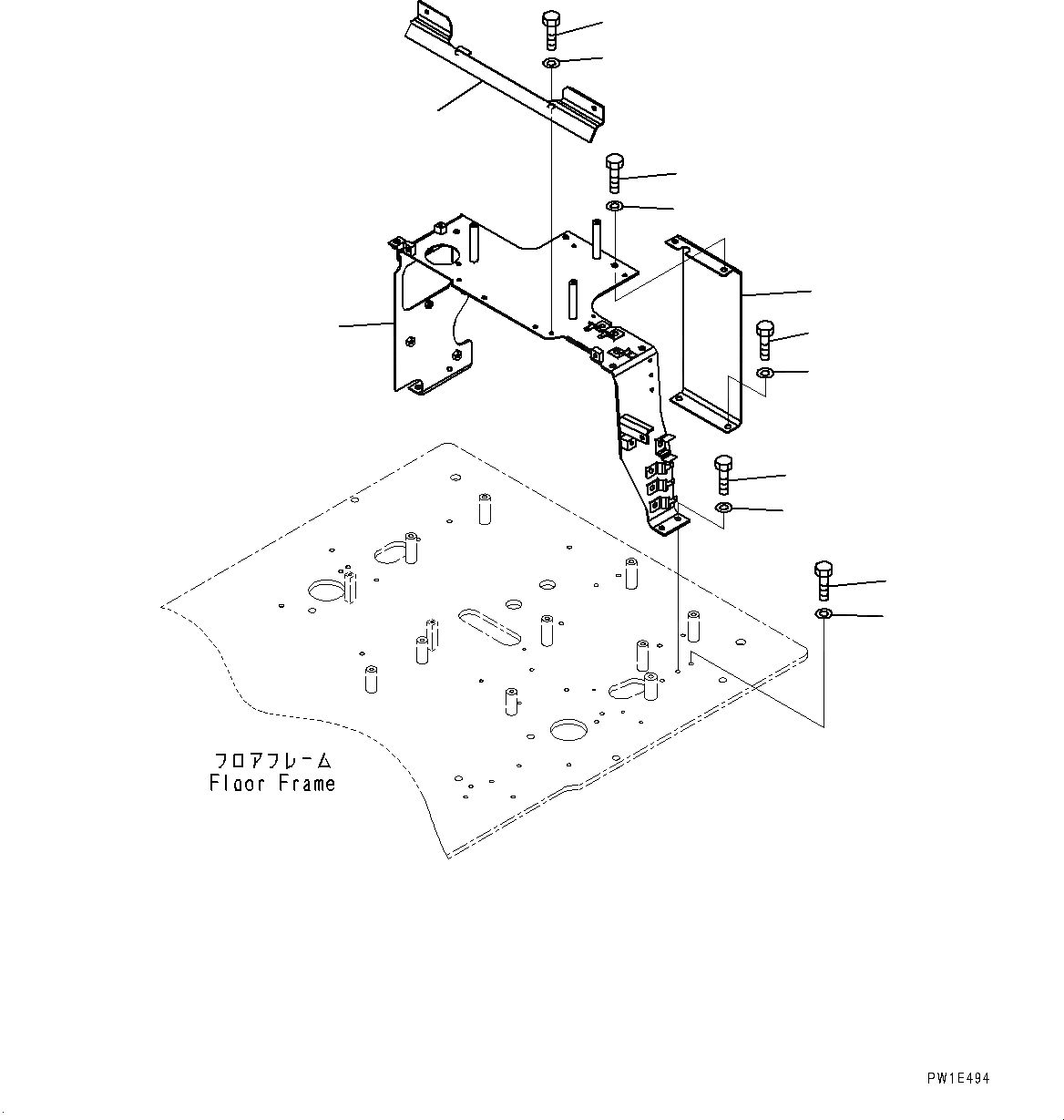 Схема запчастей Komatsu PC1250LC-8 - ОСНОВН. КОНСТРУКЦИЯ, ЗАДН. РАМА  (№8-) ОСНОВН. КОНСТРУКЦИЯ, VOLT POWER ВЫПУСКН., С VHMS, ВЫС.-КРЕПЛЕНИЕ КАБИНЫ, MM
