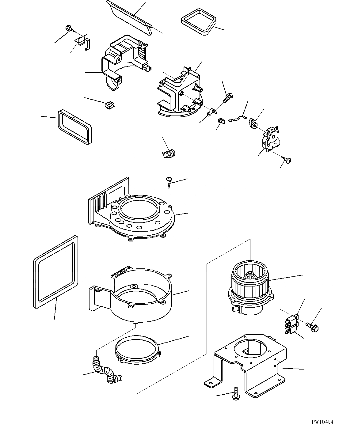 Схема запчастей Komatsu PC1250LC-8 - ОСНОВН. КОНСТРУКЦИЯ, НАГНЕТАТЕЛЬ ASSEMBLY С КОНДИЦИОНЕРОМ (№8-) ОСНОВН. КОНСТРУКЦИЯ, БЕЗ AM-FM STEREO РАДИО, CASSETTE, VHMS