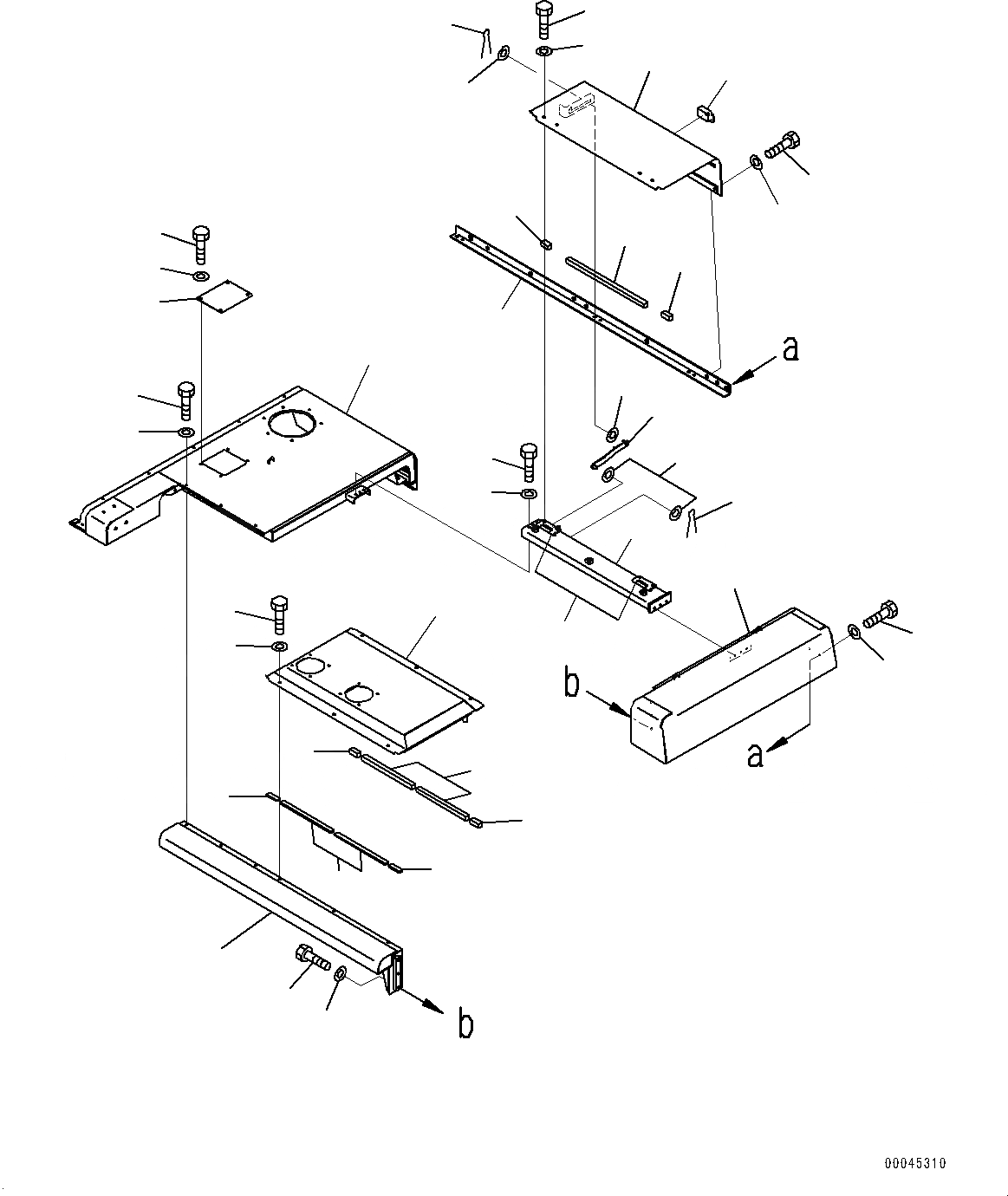 Схема запчастей Komatsu PC1250LC-8 - КАПОТ, (/) (№8-) КАПОТ