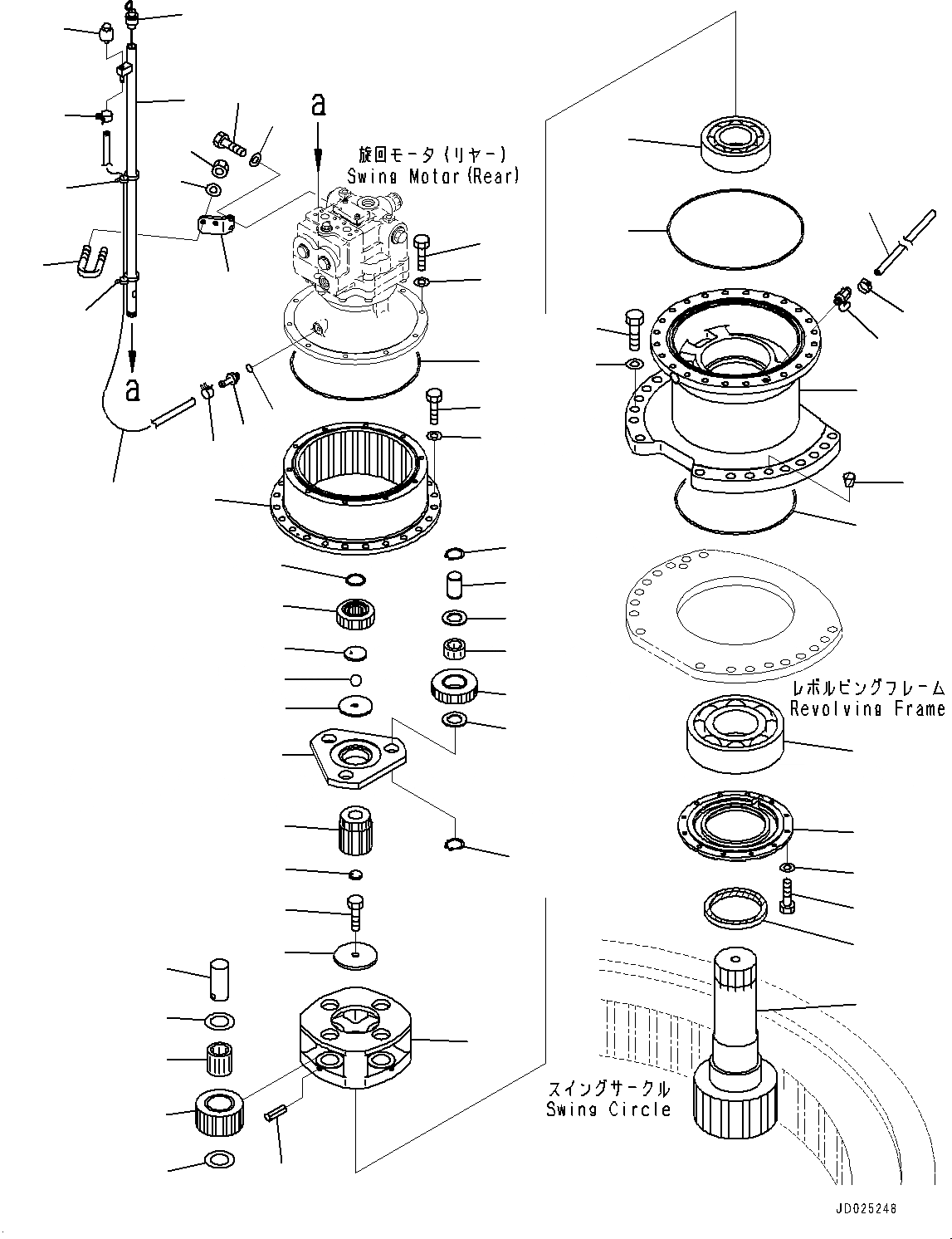 Схема запчастей Komatsu PC1250LC-8 - МЕХАНИЗМ ПОВОРОТА И МОТОР, ЗАДН. (№8-) МЕХАНИЗМ ПОВОРОТА И МОТОР