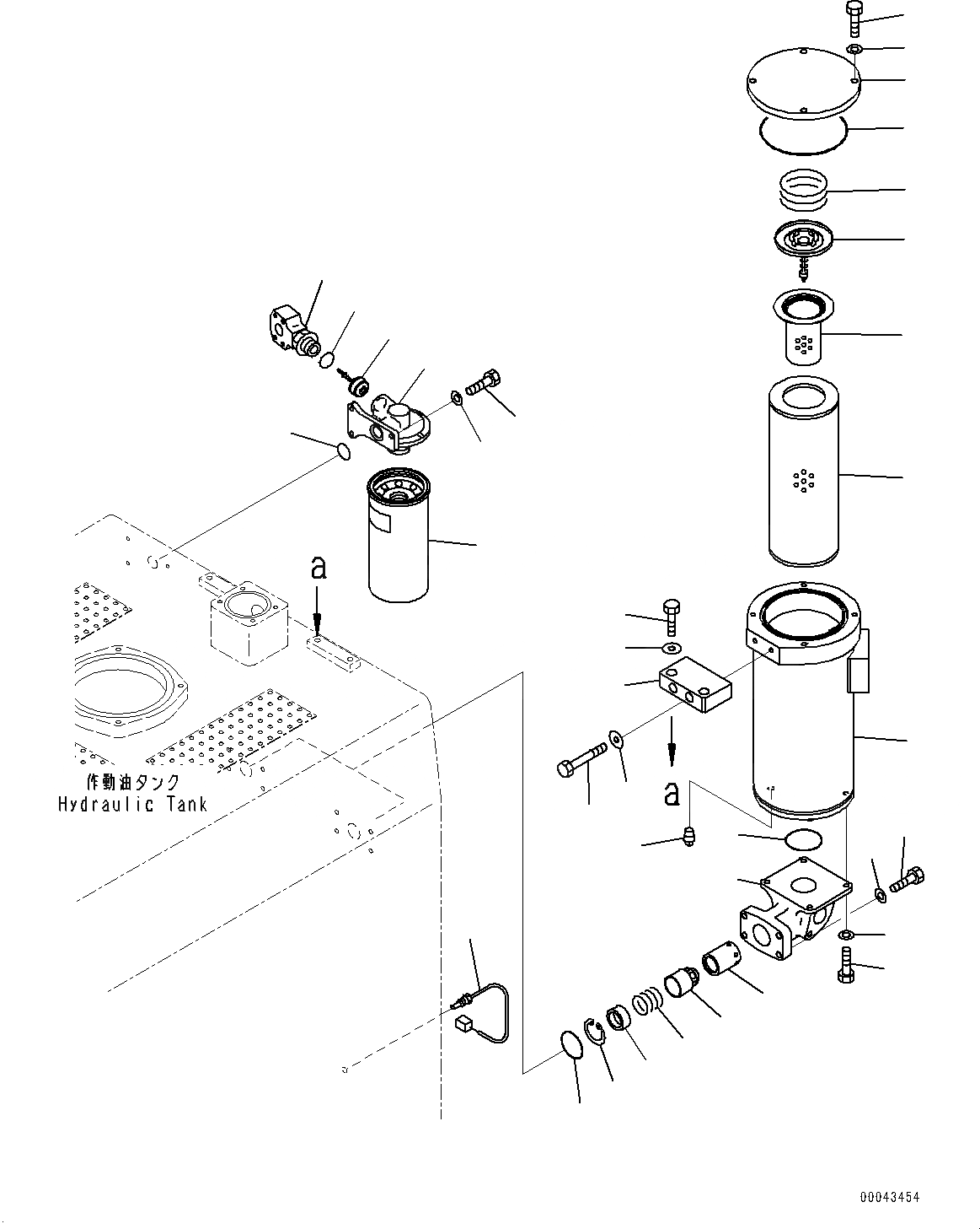 Схема запчастей Komatsu PC1250-8 - ГИДР. БАК., ВОЗВРАТ. ФИЛЬТР. (№8-) ГИДР. БАК., ЗАПЫЛЕНН МЕСТН. ARRANGEMENT, ЕС ARRANGEMENT