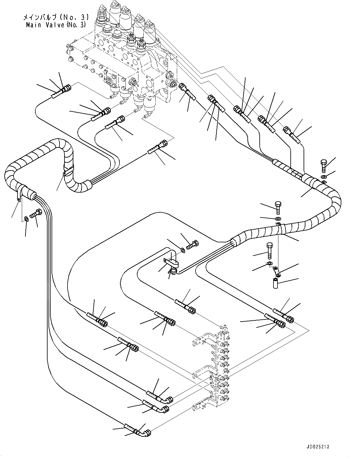 Схема запчастей Komatsu PC1250-8 - ПРОПОРЦИОНАЛЬН. PRESSURE УПРАВЛ-Е (PPC) ТРУБЫ СОЕД-Е, ШЛАНГИ, КЛАПАН (№8-) ПРОПОРЦИОНАЛЬН. PRESSURE УПРАВЛ-Е (PPC) ТРУБЫ СОЕД-Е, С 7MM РУКОЯТЬ