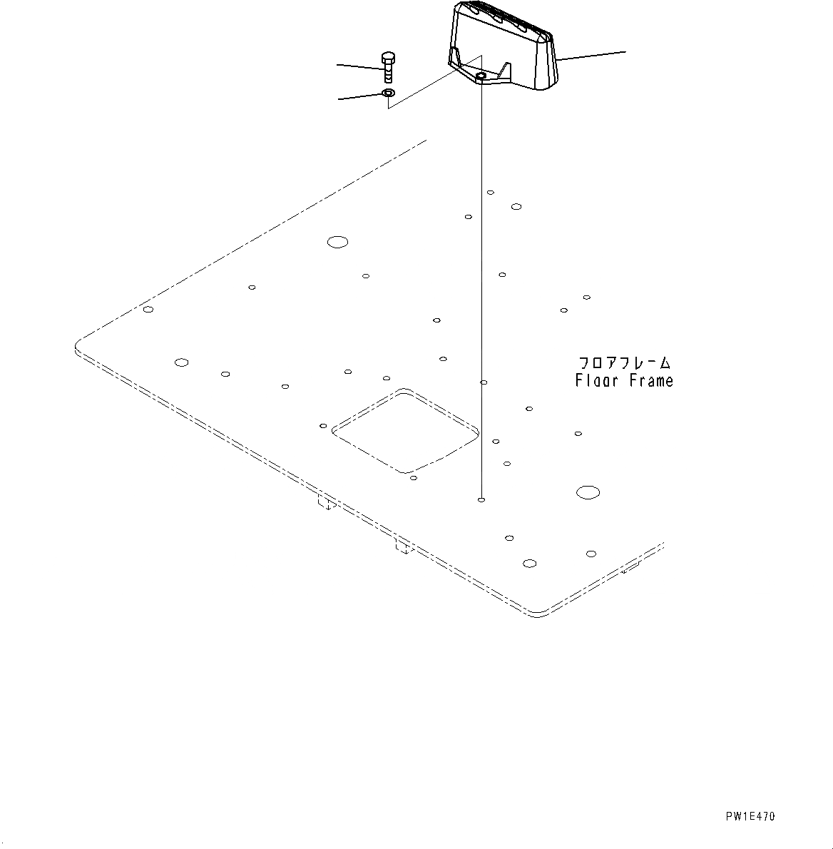 Схема запчастей Komatsu PC1250-8 - ОСНОВН. КОНСТРУКЦИЯ, ПОЛ, FOOTREST, ЛЕВ. (№8-) ОСНОВН. КОНСТРУКЦИЯ, С ВЫС. КРЕПЛЕНИЕ КАБИНЫ, ПРЯМАЯ ЛОПАТА CONFIGURATION