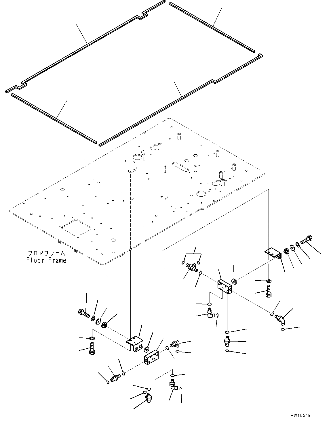 Схема запчастей Komatsu PC1250-8 - ОСНОВН. КОНСТРУКЦИЯ, ПОЛ, P, T БЛОК И УПЛОТНЕНИЕ (№8-) ОСНОВН. КОНСТРУКЦИЯ, С КОРОТК. РЫЧАГ, ЕС, VOLT POWER ВЫПУСКН., VHMS