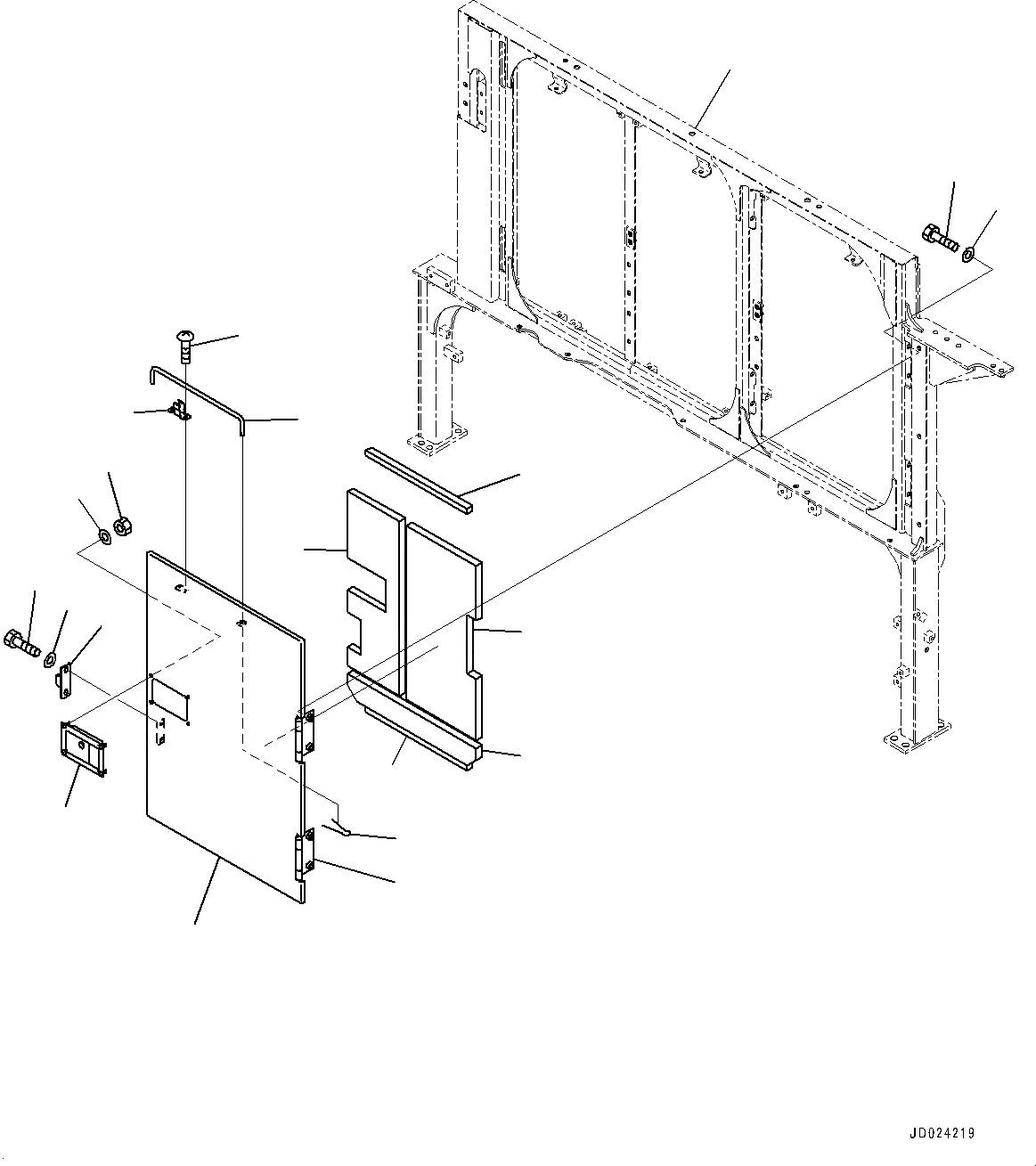 Схема запчастей Komatsu PC1250-8 - КАБИНА ПЕРЕГОРОДКА., КРЫШКА(/) (№9-) КАБИНА ПЕРЕГОРОДКА.