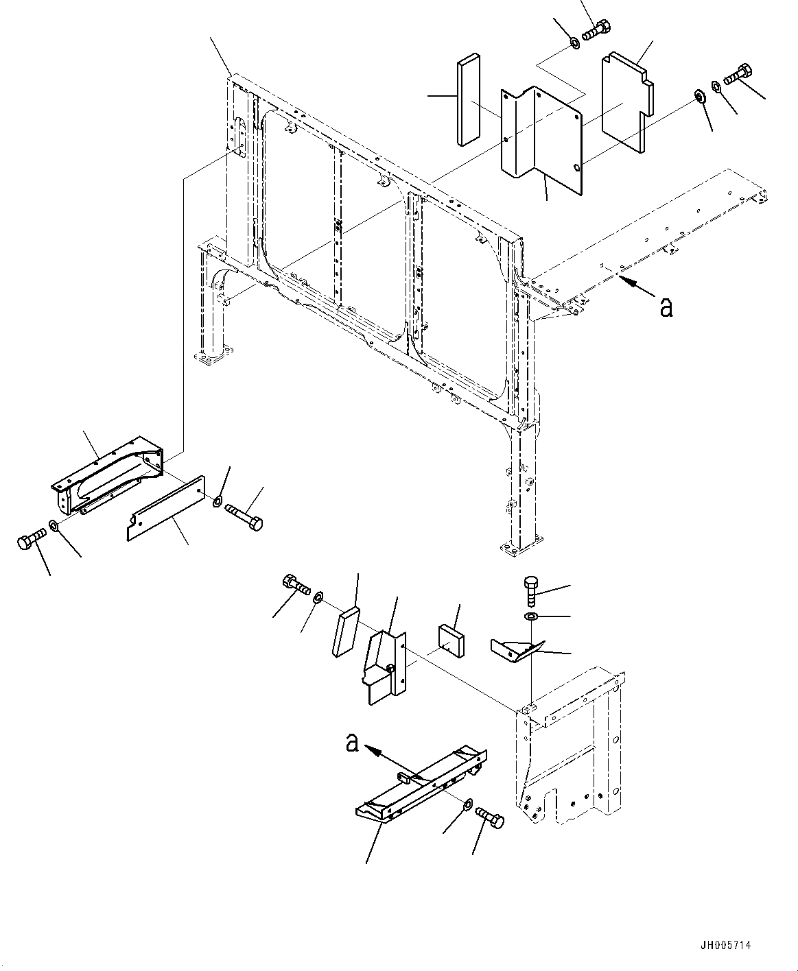Схема запчастей Komatsu PC1250-8 - КАБИНА ПЕРЕГОРОДКА., КРЫШКА(/) (№9-) КАБИНА ПЕРЕГОРОДКА.