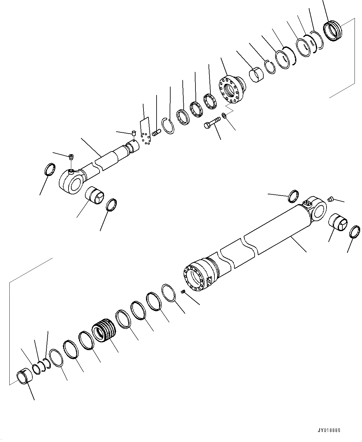 Схема запчастей Komatsu PC1250-8 - ЦИЛИНДР КОВША, ЛЕВ. (/) (№8-) ЦИЛИНДР КОВША, ДЛЯ MM РУКОЯТЬ, УСИЛ. ТИП, ГОРИЗОНТАЛЬН. ПОДЪЕМ