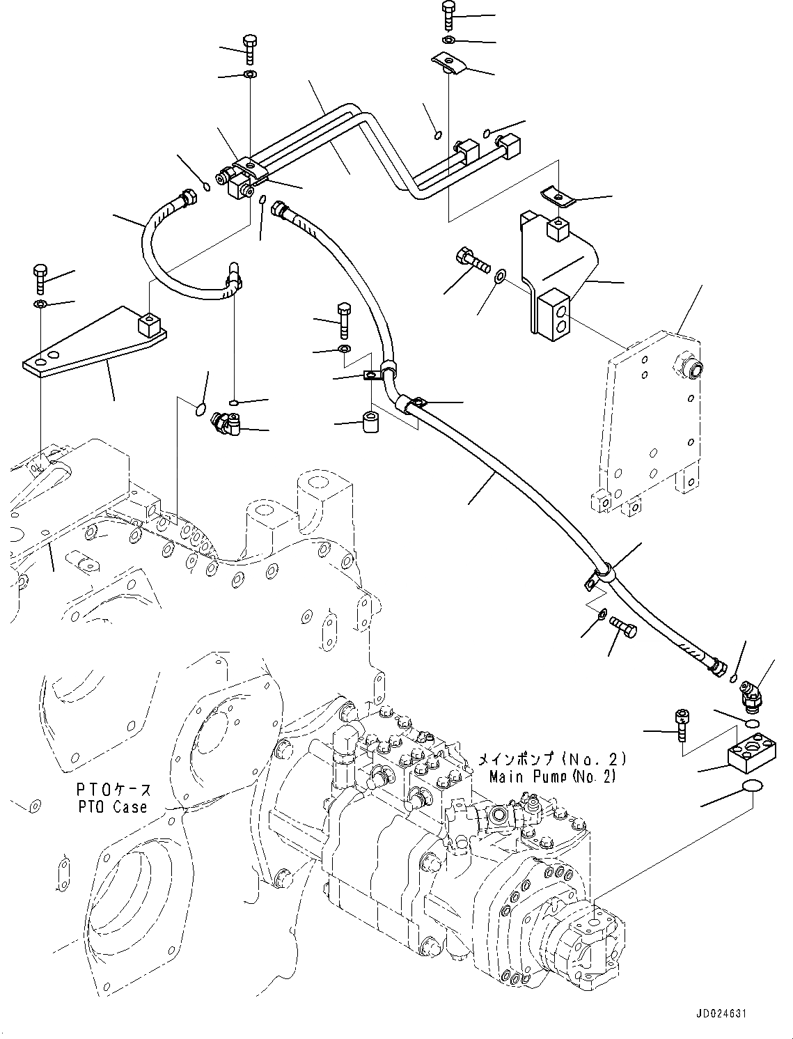 Схема запчастей Komatsu PC1250SP-8 - POWER TAKEOFF, ПОДАЮЩ. ТРУБЫ (№8-) POWER TAKEOFF, ЗАПЫЛЕНН МЕСТН. ARRANGEMENT