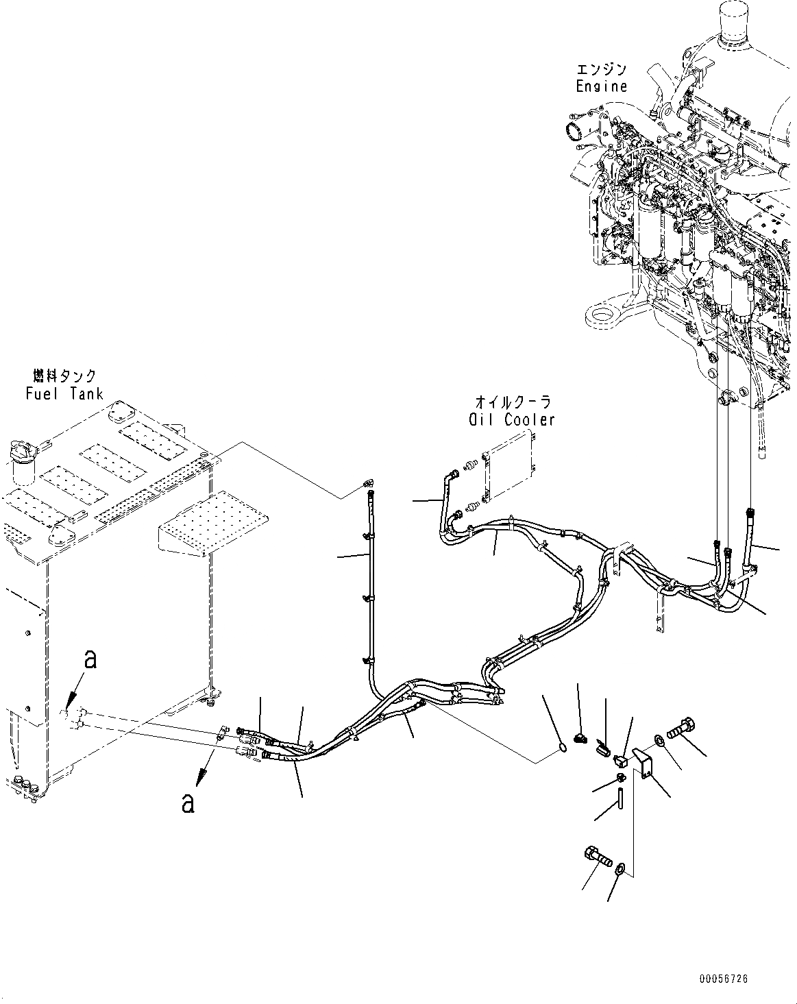 Схема запчастей Komatsu PC1250SP-8 - ТОПЛИВН. ПОДАЮЩ. ТРУБЫ, ТОПЛИВОПРОВОД. (№8-) ТОПЛИВН. ПОДАЮЩ. ТРУБЫ, BAD ТОПЛИВН. И ПЛОХ. ТОПЛИВО СПЕЦ-ЯIFICATION, ВОДН.+DUST