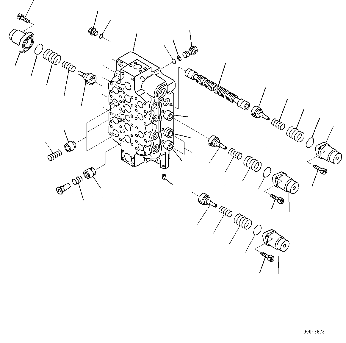 Схема запчастей Komatsu PC1250SP-8 - УПРАВЛЯЮЩ. КЛАПАН, NO. (/) (№8-) УПРАВЛЯЮЩ. КЛАПАН
