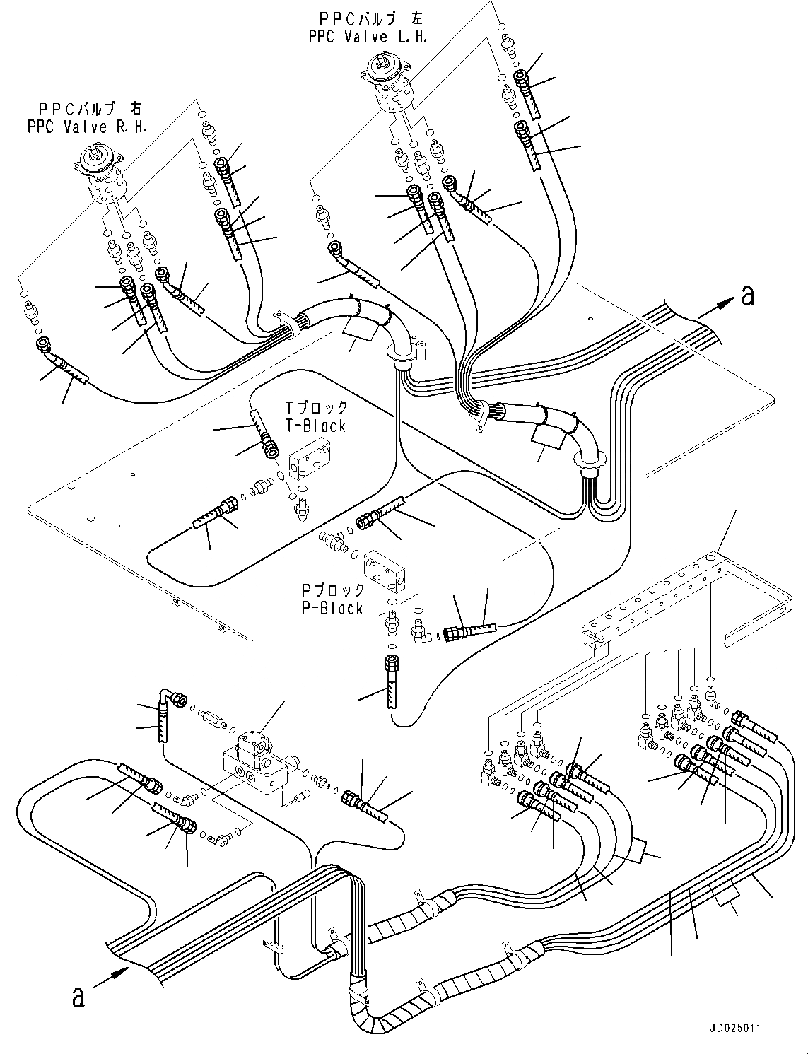 Схема запчастей Komatsu PC1250SP-8 - ОСНОВН. КОНСТРУКЦИЯ, PPC ШЛАНГИ (/) (№8-) ОСНОВН. КОНСТРУКЦИЯ, С КОРОТК. РЫЧАГ, ЕС, VOLT POWER ВЫПУСКН.