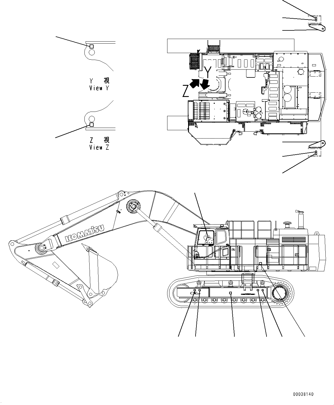 Схема запчастей Komatsu PC1250SP-8 - ПОДЪЕМ POINT (№8-) ПОДЪЕМ POINT, АНГЛ.