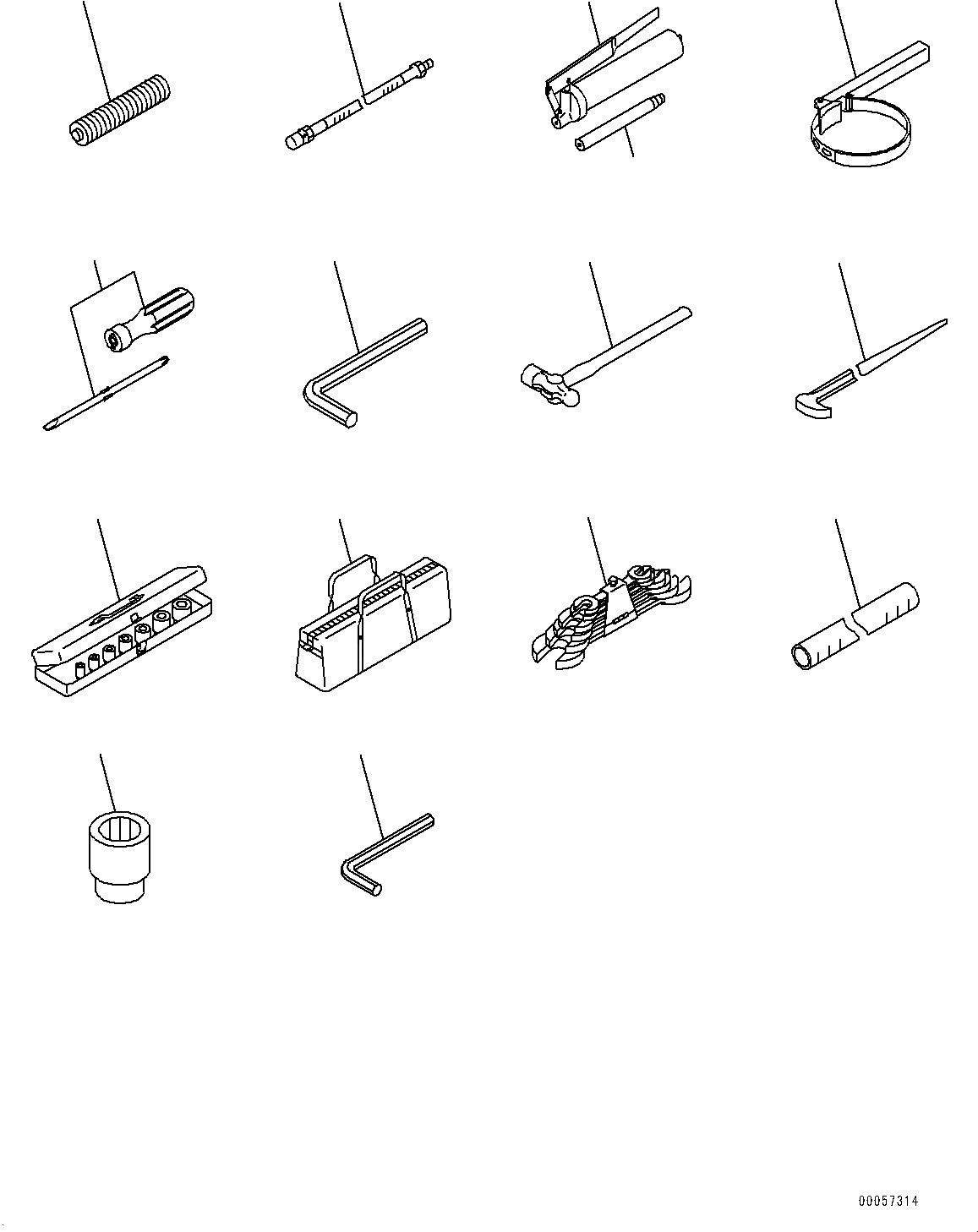 Схема запчастей Komatsu PC1250SP-8 - ОСНОВН. ИНСТРУМЕНТ SET (№8-) ОСНОВН. ИНСТРУМЕНТ SET