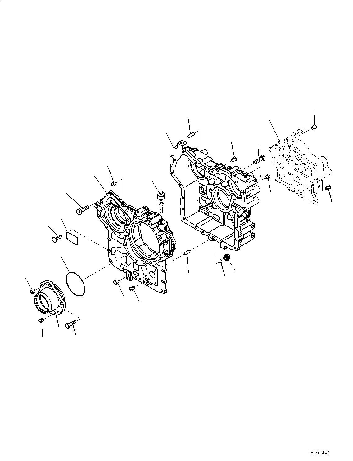 Схема запчастей Komatsu WA250PZ-6 - ПЕРЕДАЧА, КОРПУС (№77-) ПЕРЕДАЧА, БЕЗ КРЫШКА МАСЛОНАЛИВНОГО ПАТРУБКА БЛОКИРОВКА И КРЫШКИБЛОКИР.