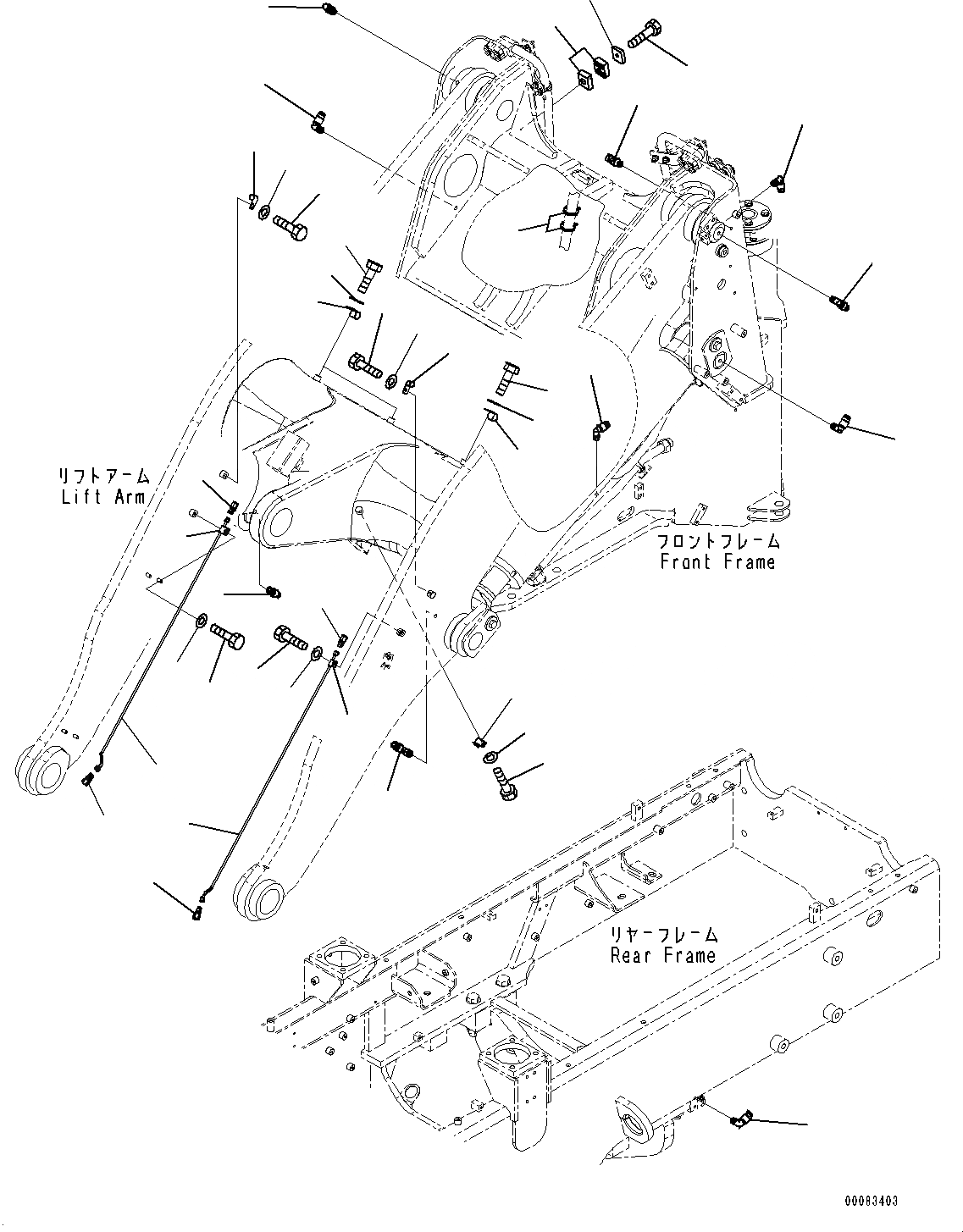 Схема запчастей Komatsu WA250PZ-6 - УДАЛЕНН. СИСТ. СМАЗКИ ТРУБКА, РУКОЯТЬ И ПАЛЕЦ КОВША ТРУБЫ (№77-) УДАЛЕНН. СИСТ. СМАЗКИ ТРУБКА, С АВТОМАТИЧ.-СИСТ. СМАЗКИ СИСТЕМА