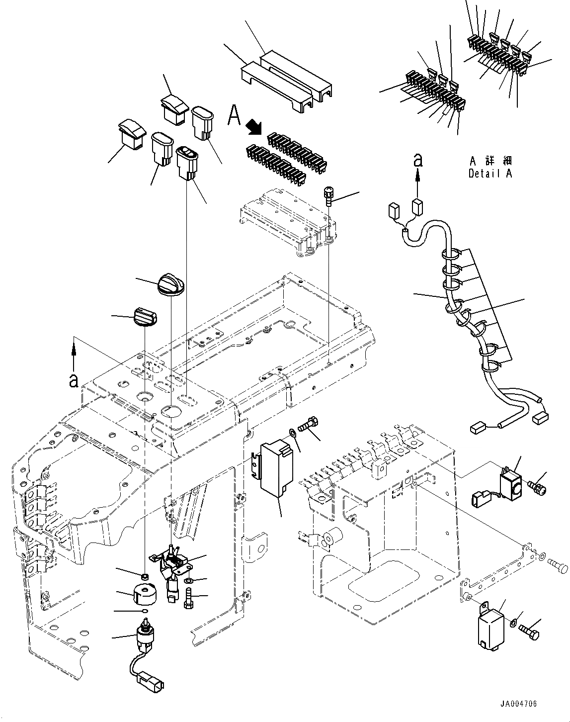 Схема запчастей Komatsu WA250PZ-6 - УПРАВЛЕНИЕ ПОГРУЗКОЙ БЛОК, ЭЛЕКТРИЧ. ЧАСТИ (№78-) УПРАВЛЕНИЕ ПОГРУЗКОЙ БЛОК, С -РЫЧАГ УПРАВЛЕНИЕ ПОГРУЗКОЙ И -РЫЧАГ УПРАВЛ. НАВЕСН. ОБОРУД.