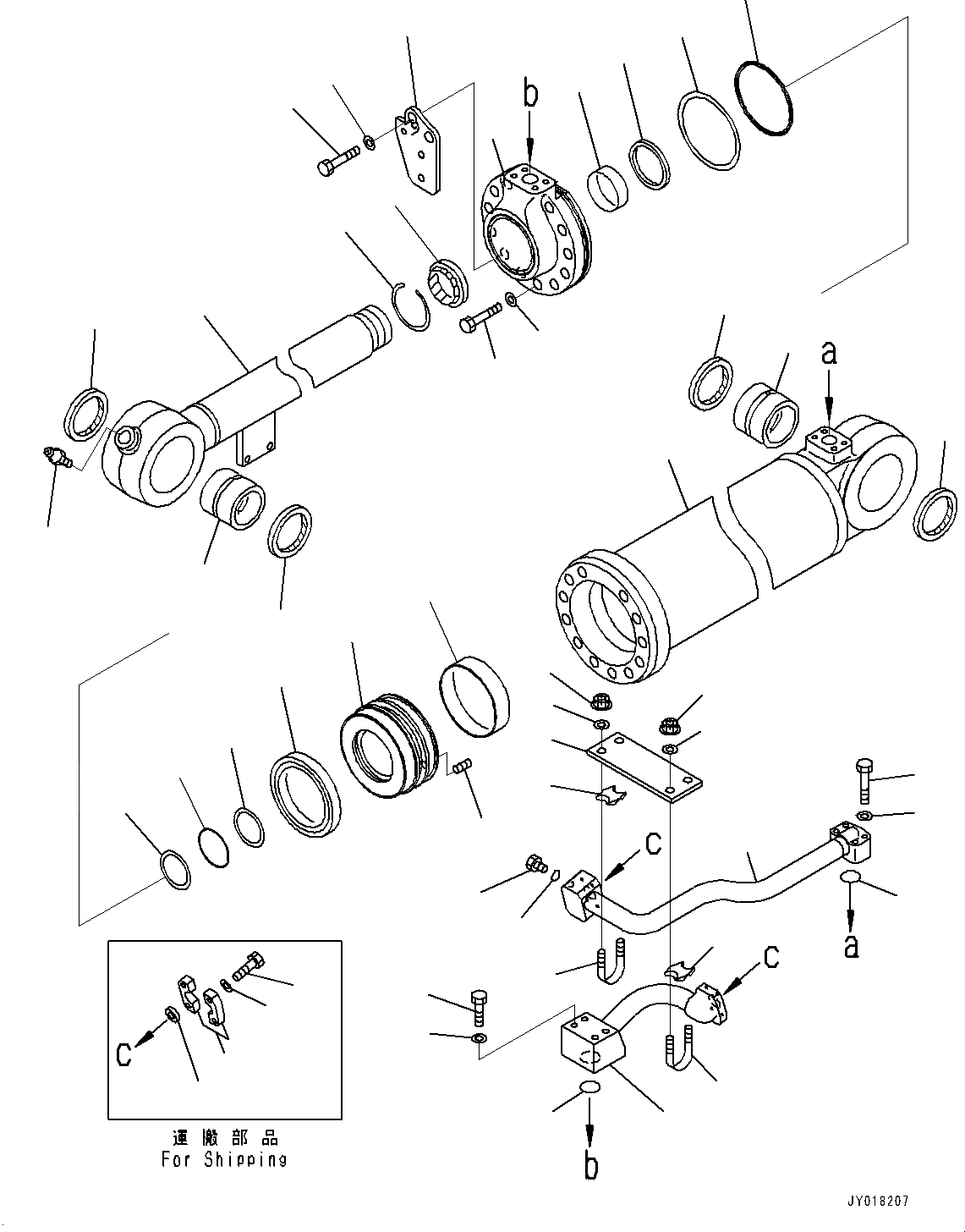 Схема запчастей Komatsu WA250PZ-6 - ЦИЛИНДР КОВША, ВНУТР. ЧАСТИ (№77-) ЦИЛИНДР КОВША, БЕЗ ПРЕДОТВРАЩЕНИЕ СМЕЩЕНИЮ КЛАПАН