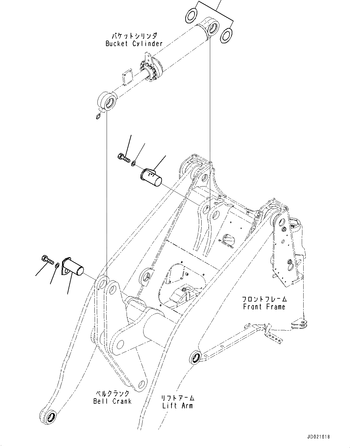 Схема запчастей Komatsu WA250PZ-6 - ЦИЛИНДР КОВША, ПАЛЕЦ (№77-) ЦИЛИНДР КОВША, С ПРЕДОТВРАЩЕНИЕМ СМЕЩЕНИЯ КЛАПАН